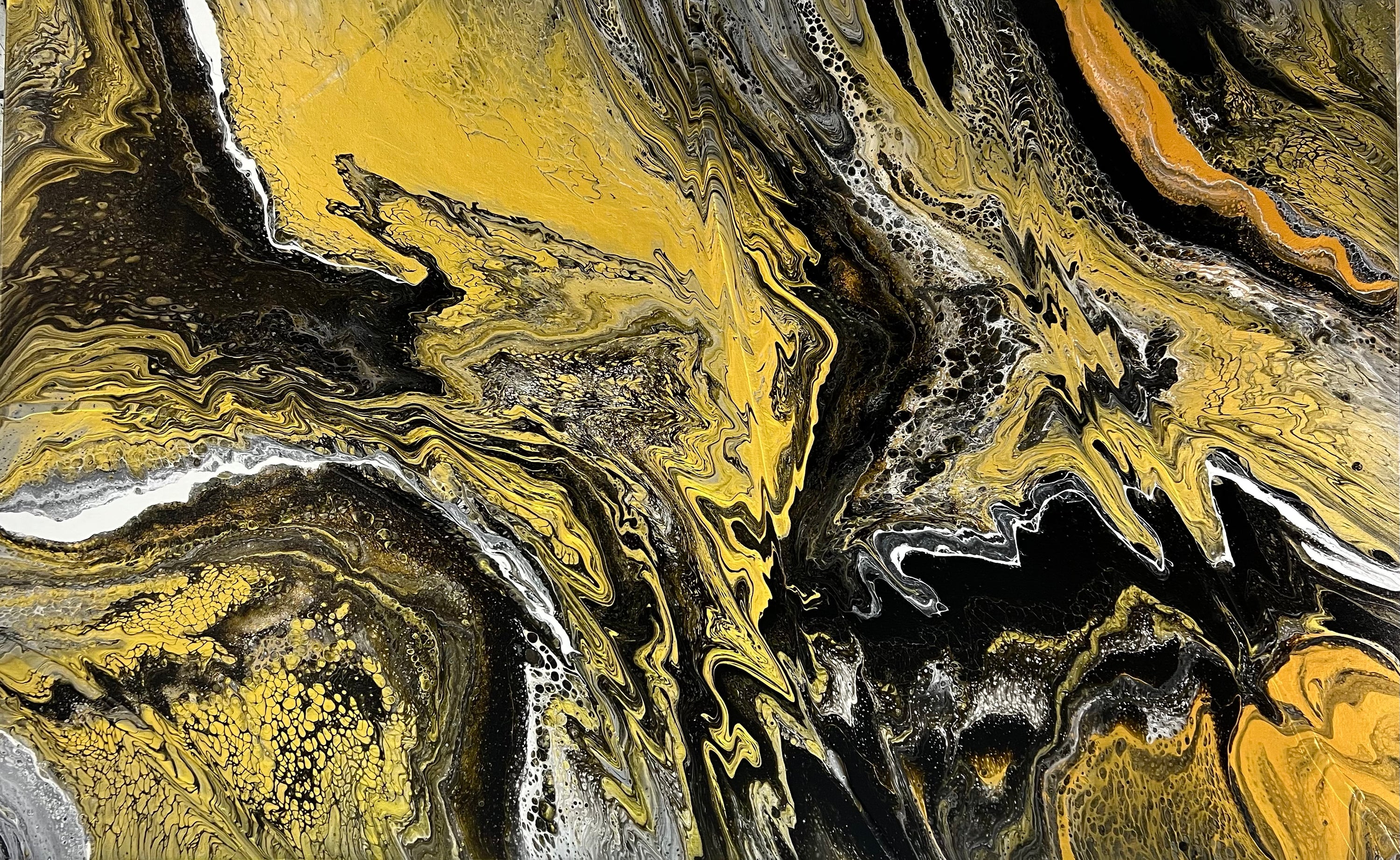 Golden Hour 160cm x 100cm Textured Abstract Art Painting