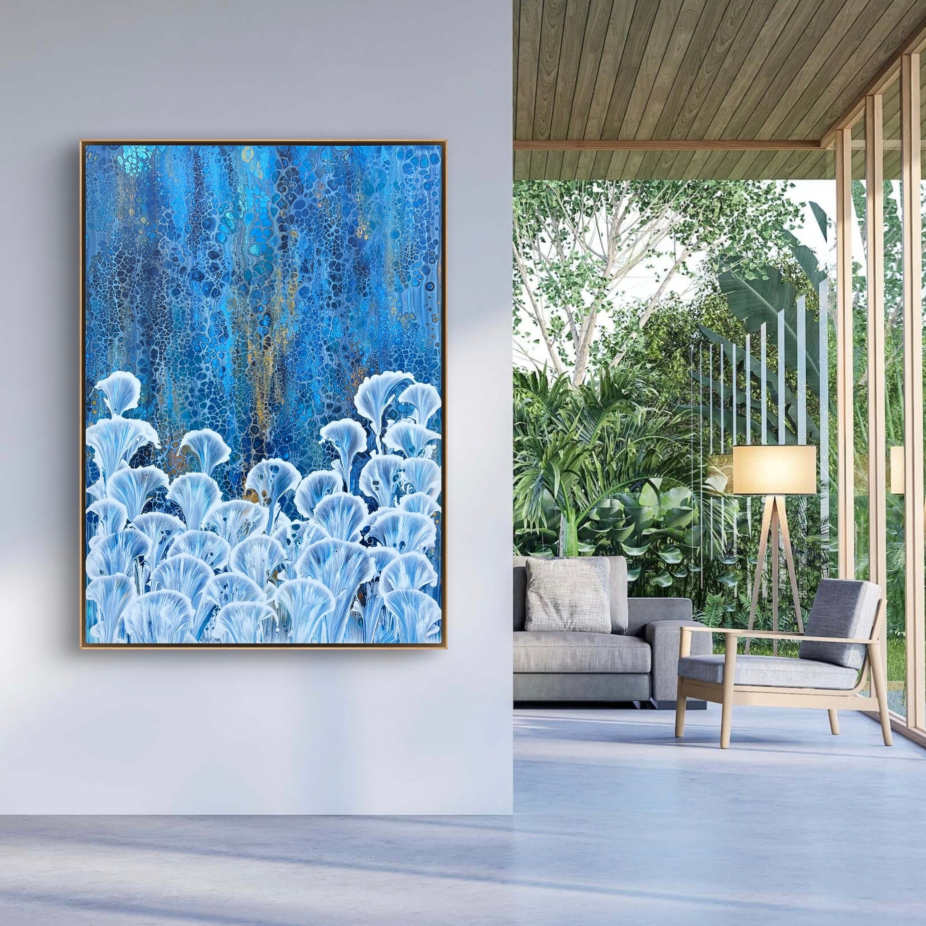 Spring 140cm x 100cm Floral and Coral Art Painting (Sold)