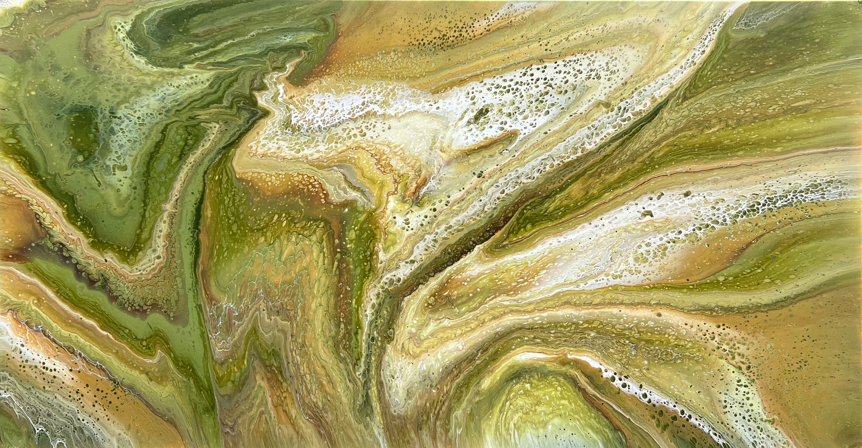 The Olive Wilderness 190cm x 100cm Abstract Art Painting (SOLD)