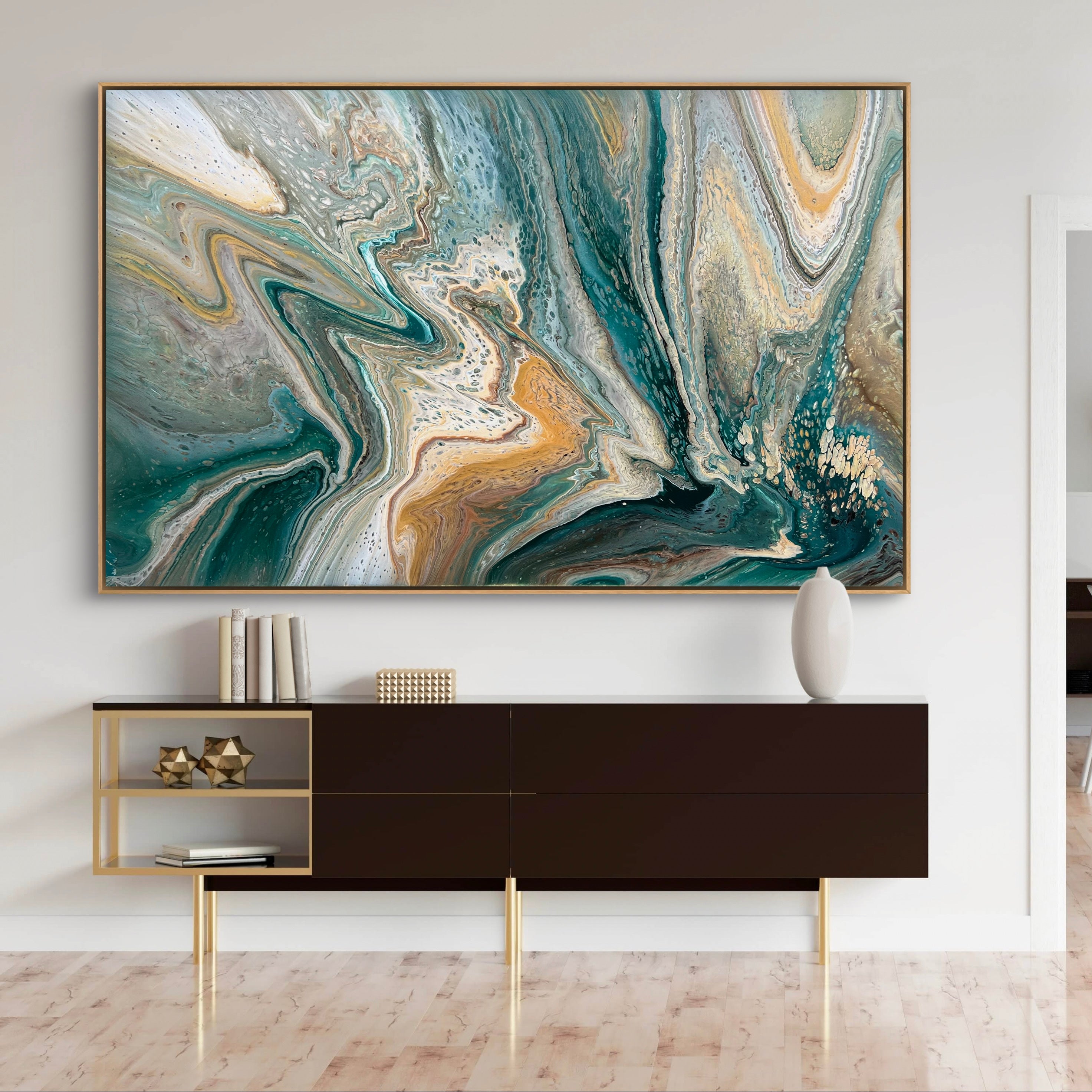 Coastal Jade 160cm x 100cm Abstract Art Painting (SOLD)