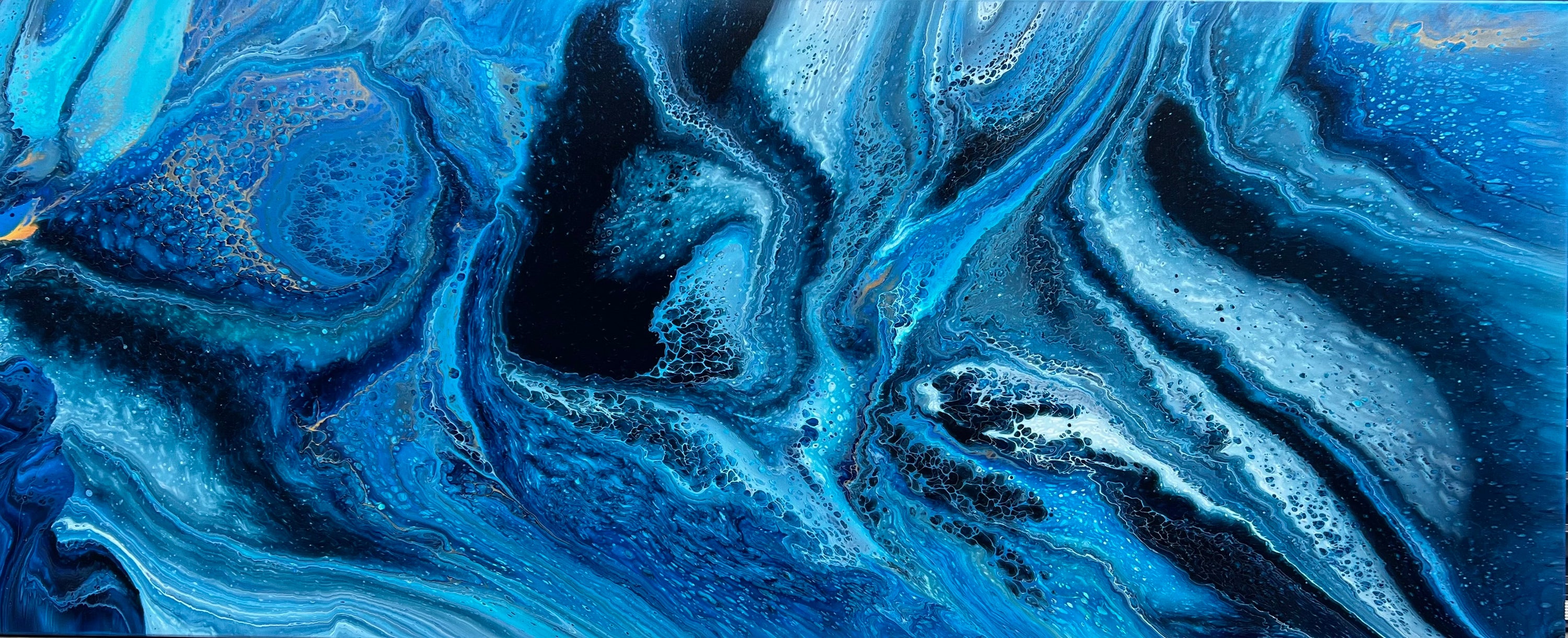 Oceans Trance 240cm x 100cm Abstract Art Painting (SOLD)