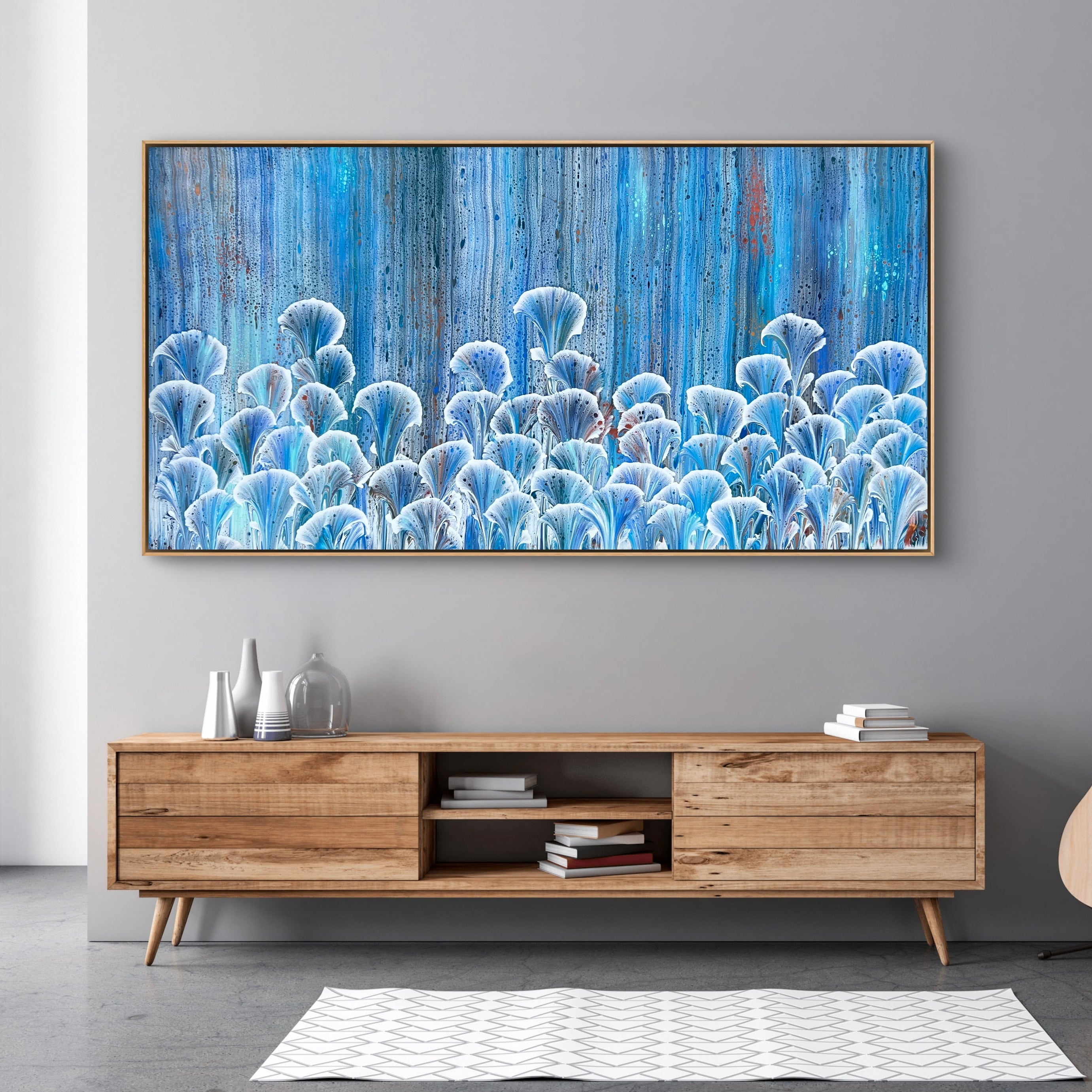 Under The Sea 190cm x 100cm Floral and Coral Art Painting