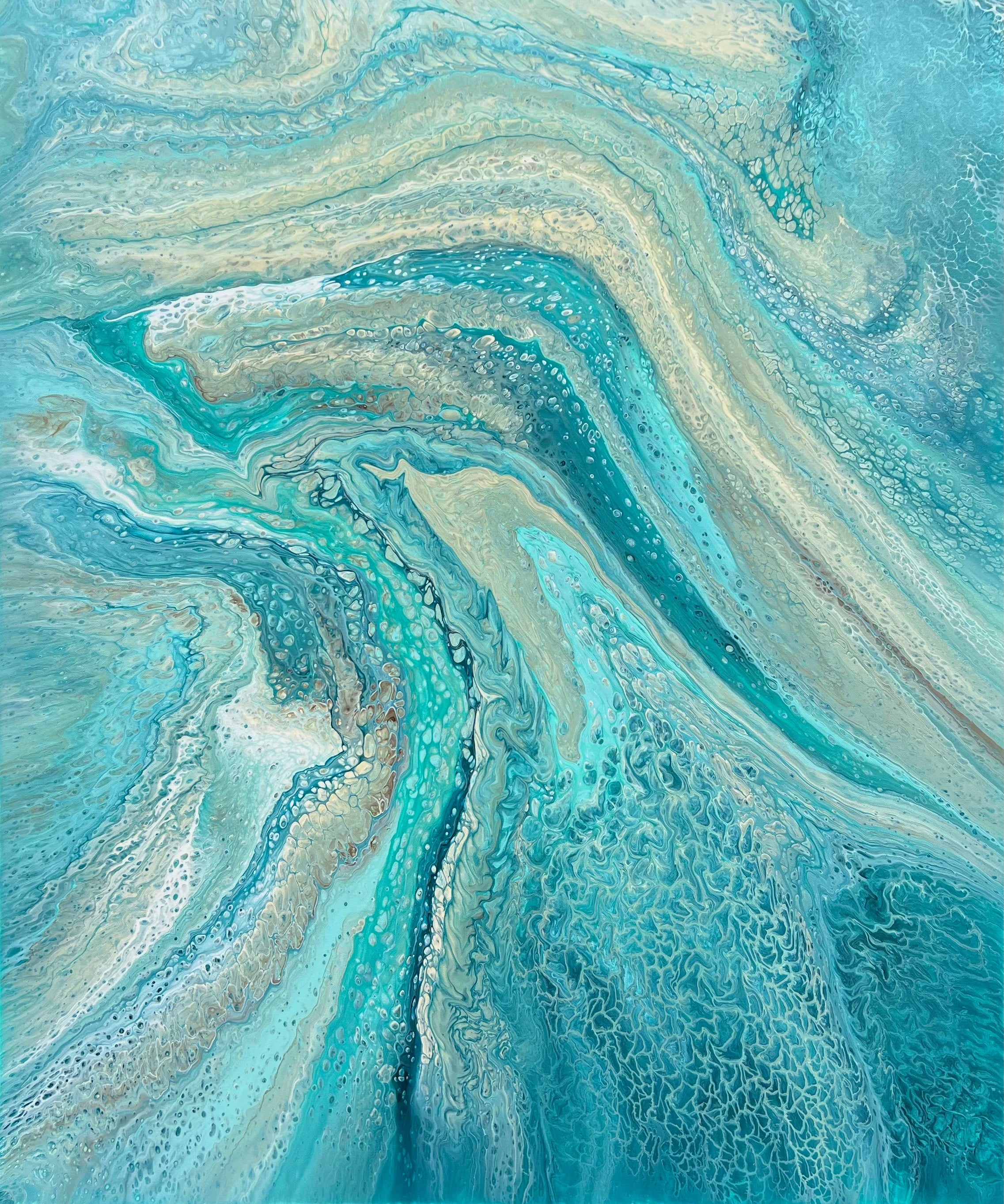 Above The Reef 120cm x 100cm Abstract Art Painting (SOLD)