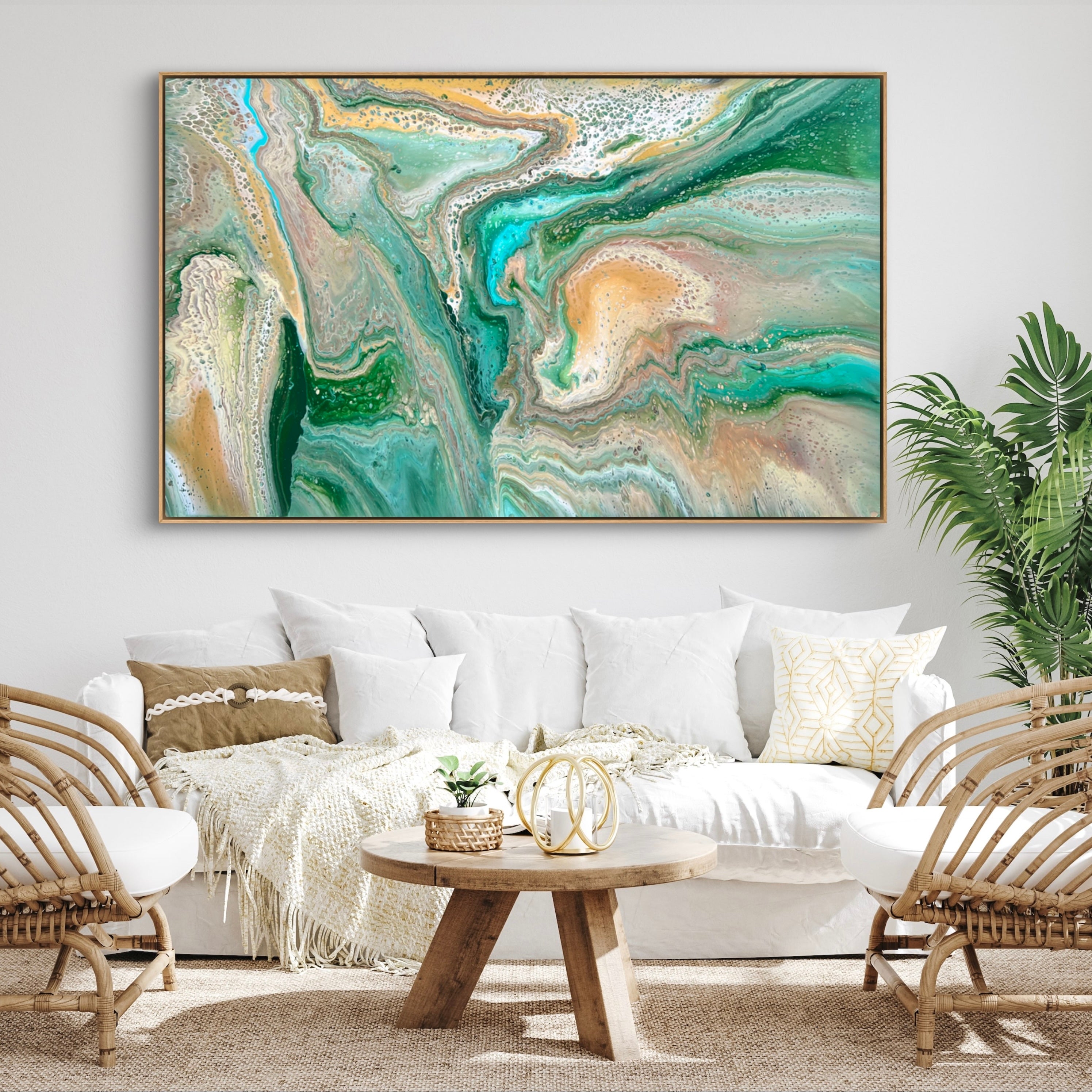 The Valley 160cm x 100cm Abstract Art Painting Framed (SOLD)
