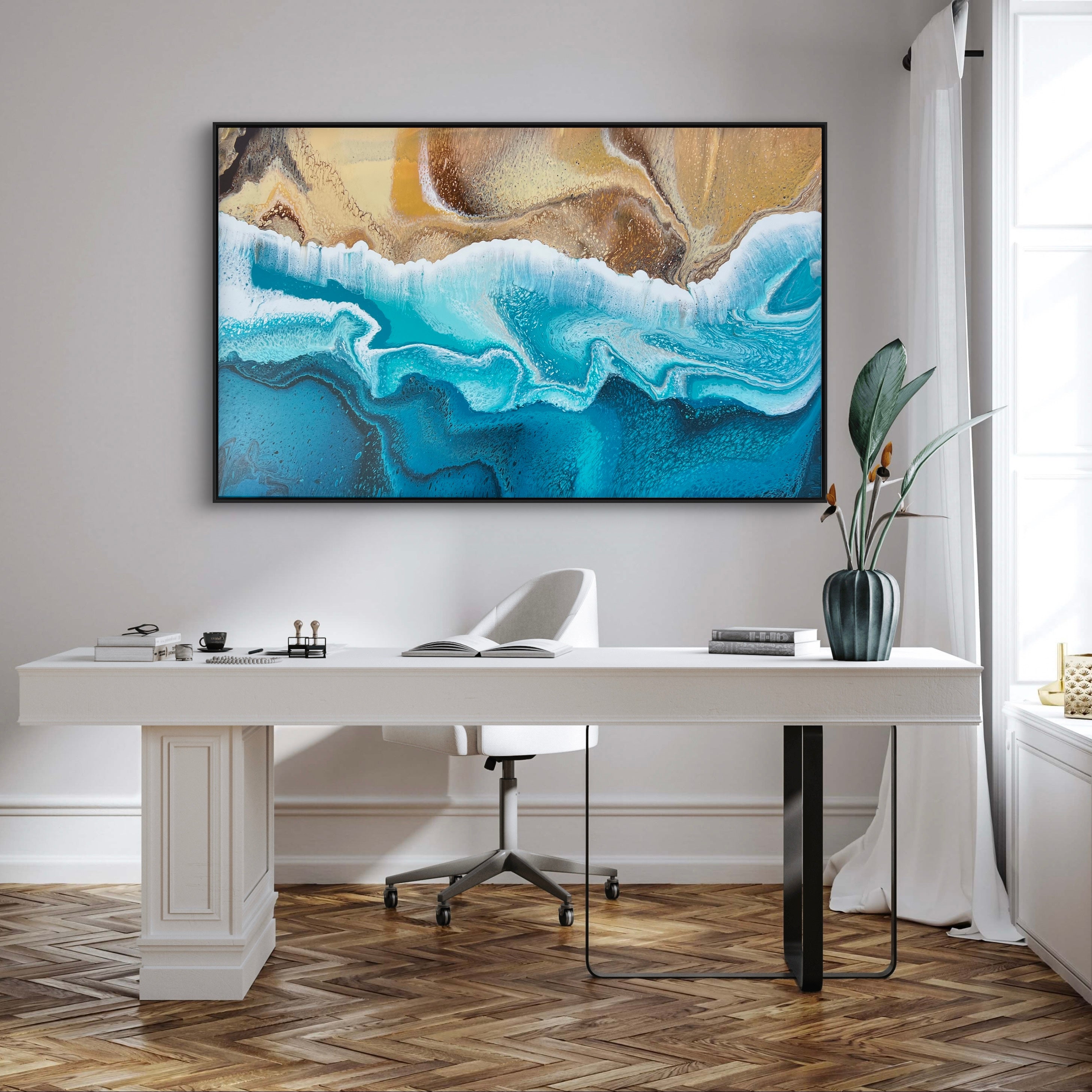 Coastal Everglow 160cm x 100cm Beach Abstract Art Painting (SOLD)