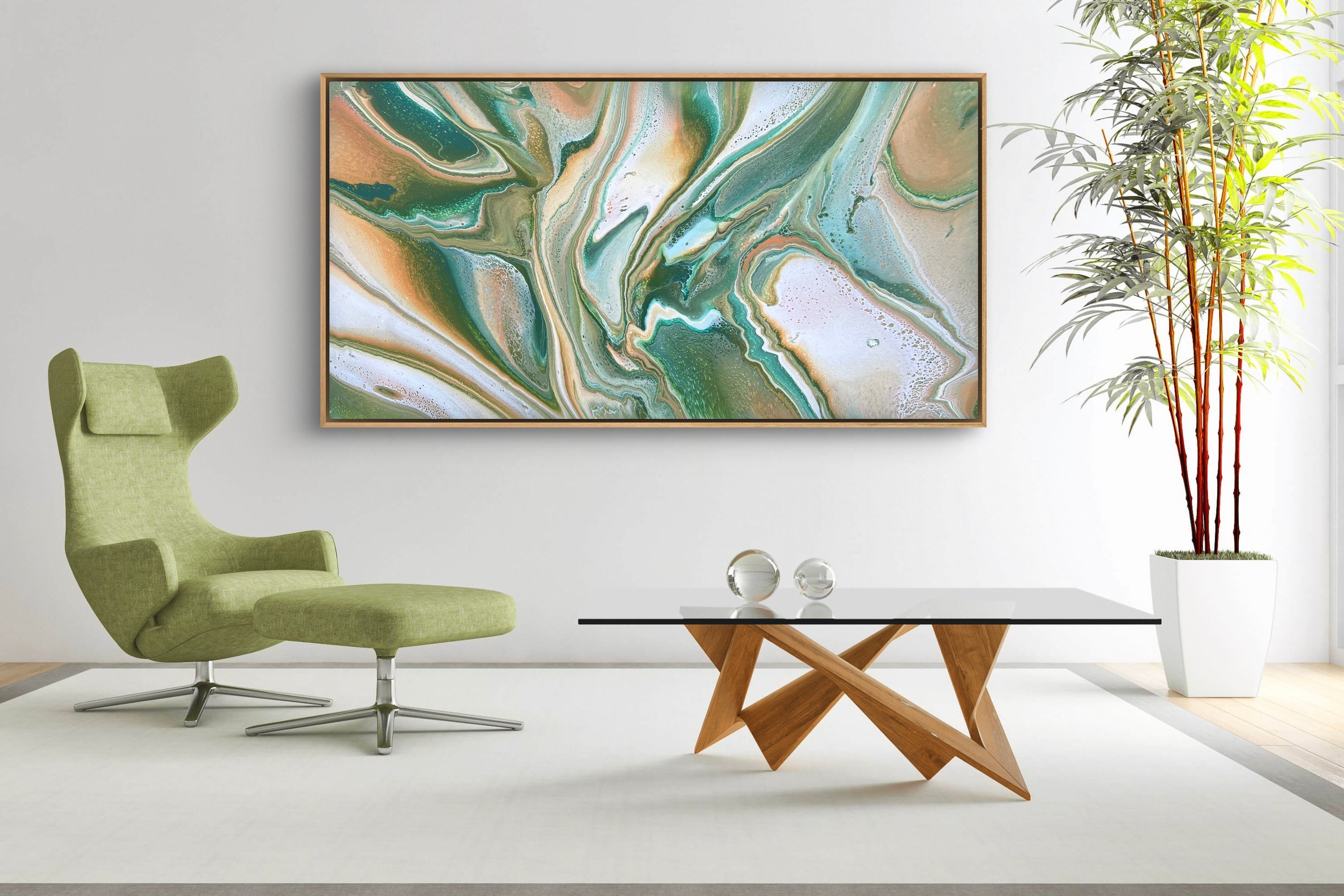 Lush Terracotta 190cm x 100cm Abstract Art Painting