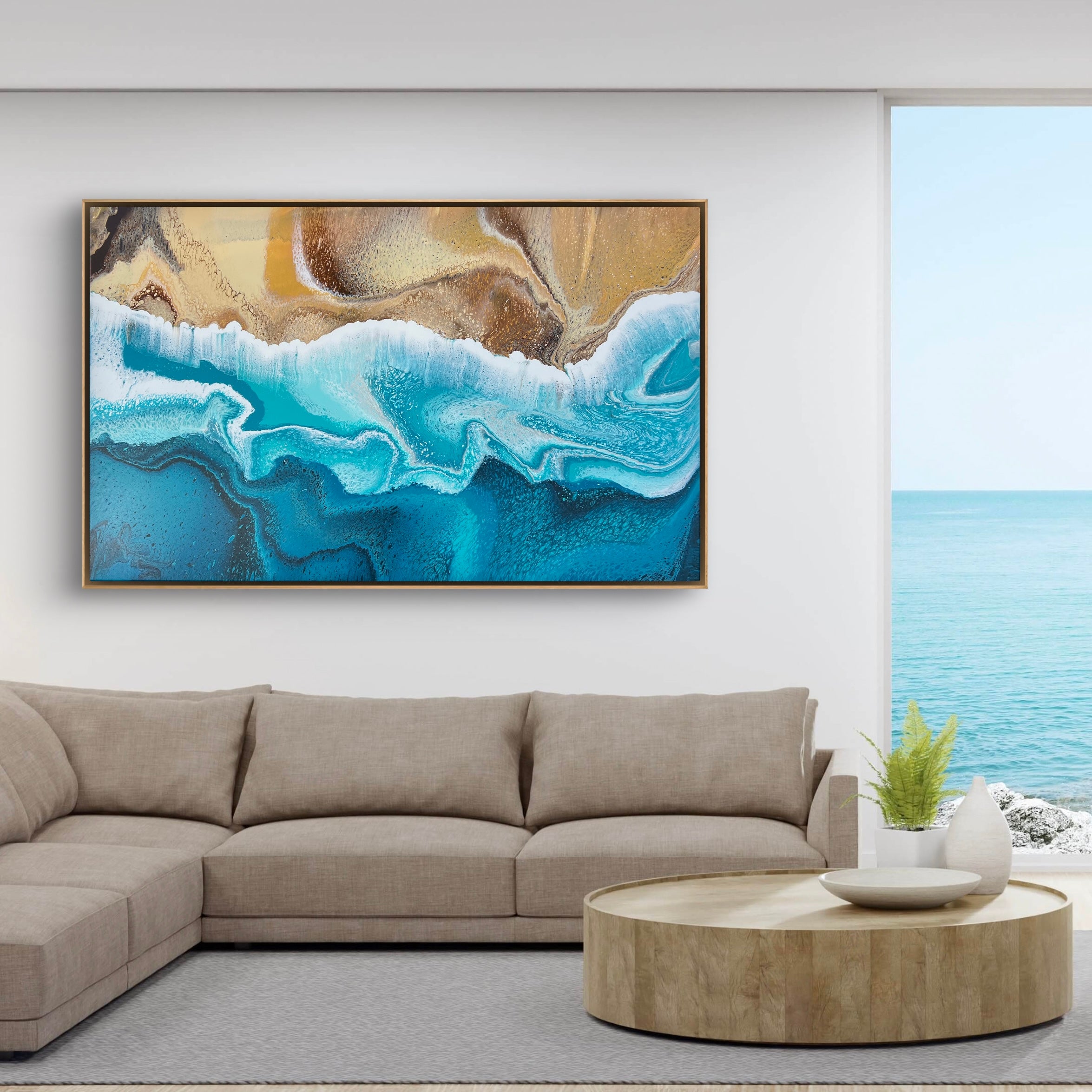 Coastal Everglow 160cm x 100cm Beach Abstract Art Painting (SOLD)