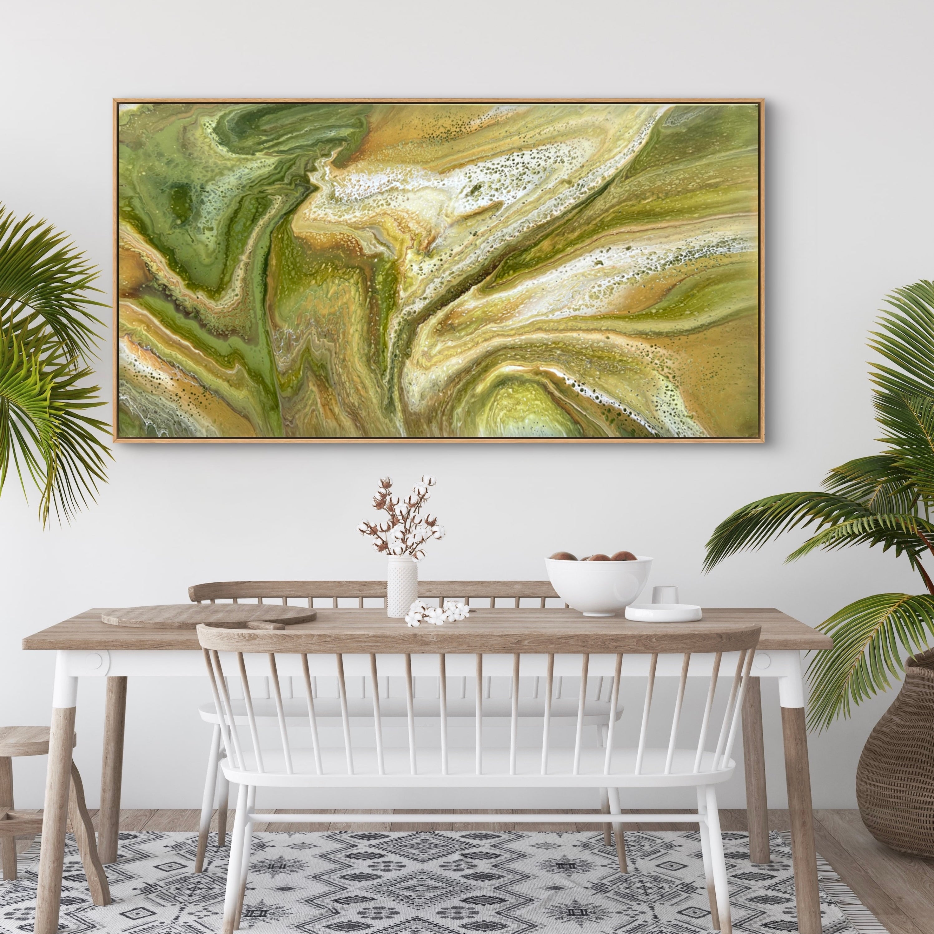 The Olive Wilderness 190cm x 100cm Abstract Art Painting (SOLD)