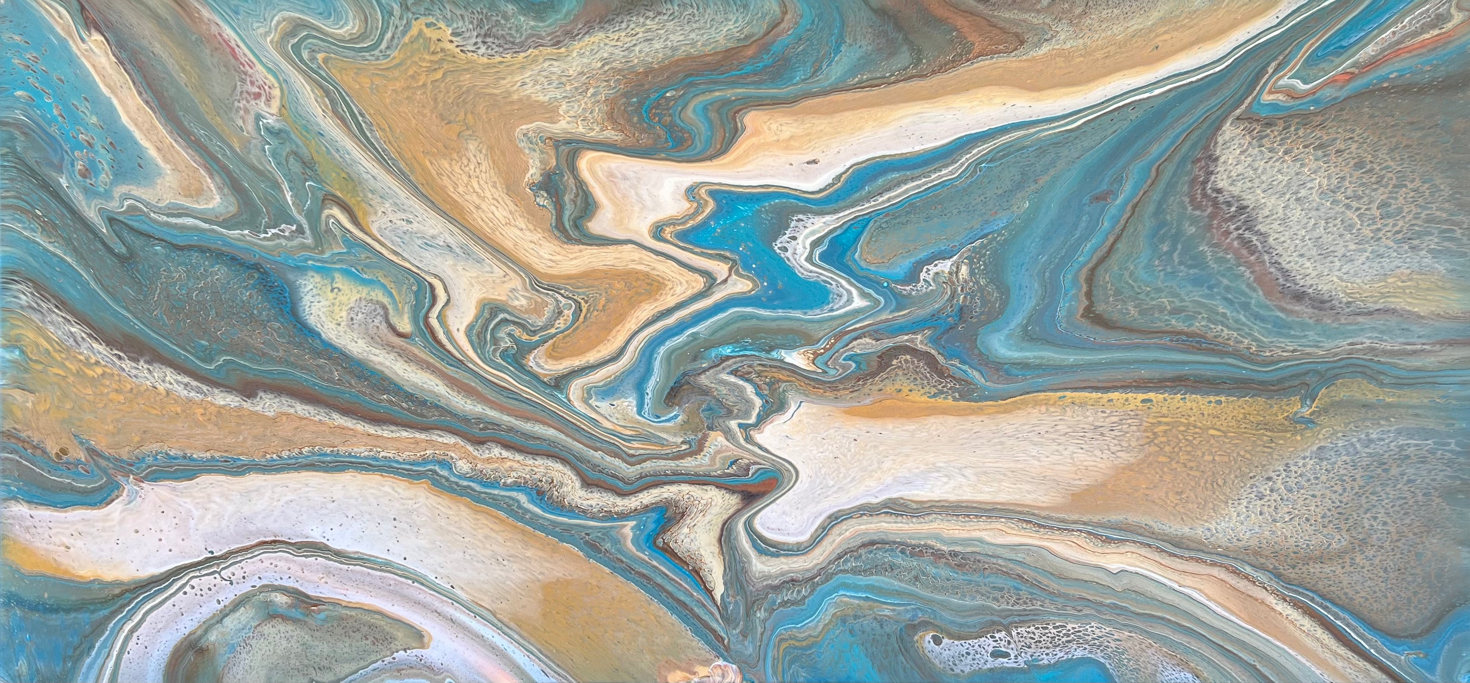 Coastal Allure 190cm x 90cm Abstract Art Painting (SOLD)