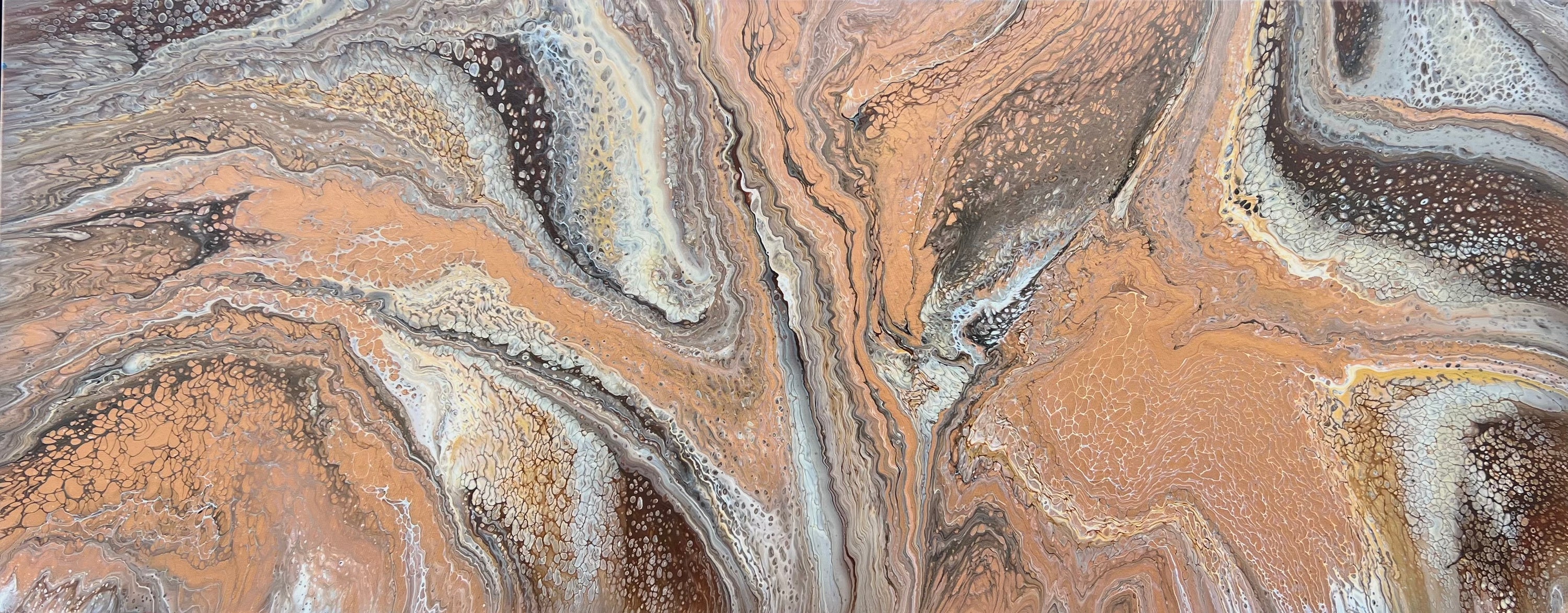 Bronzed Everglow 200cm x 80cm Abstract Art Painting