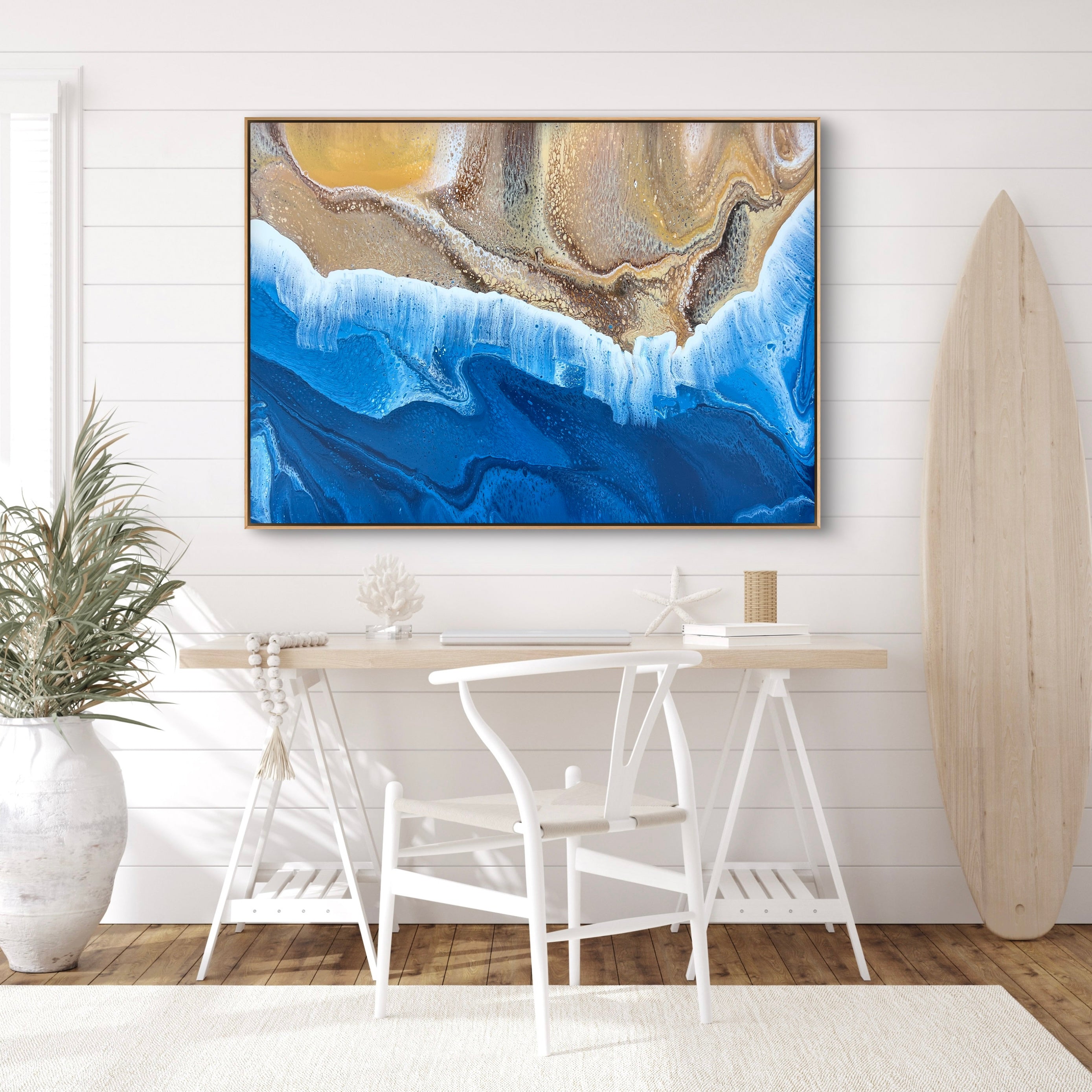 Saltwater Swell 140cm x 100cm Beach Abstract Art Painting
