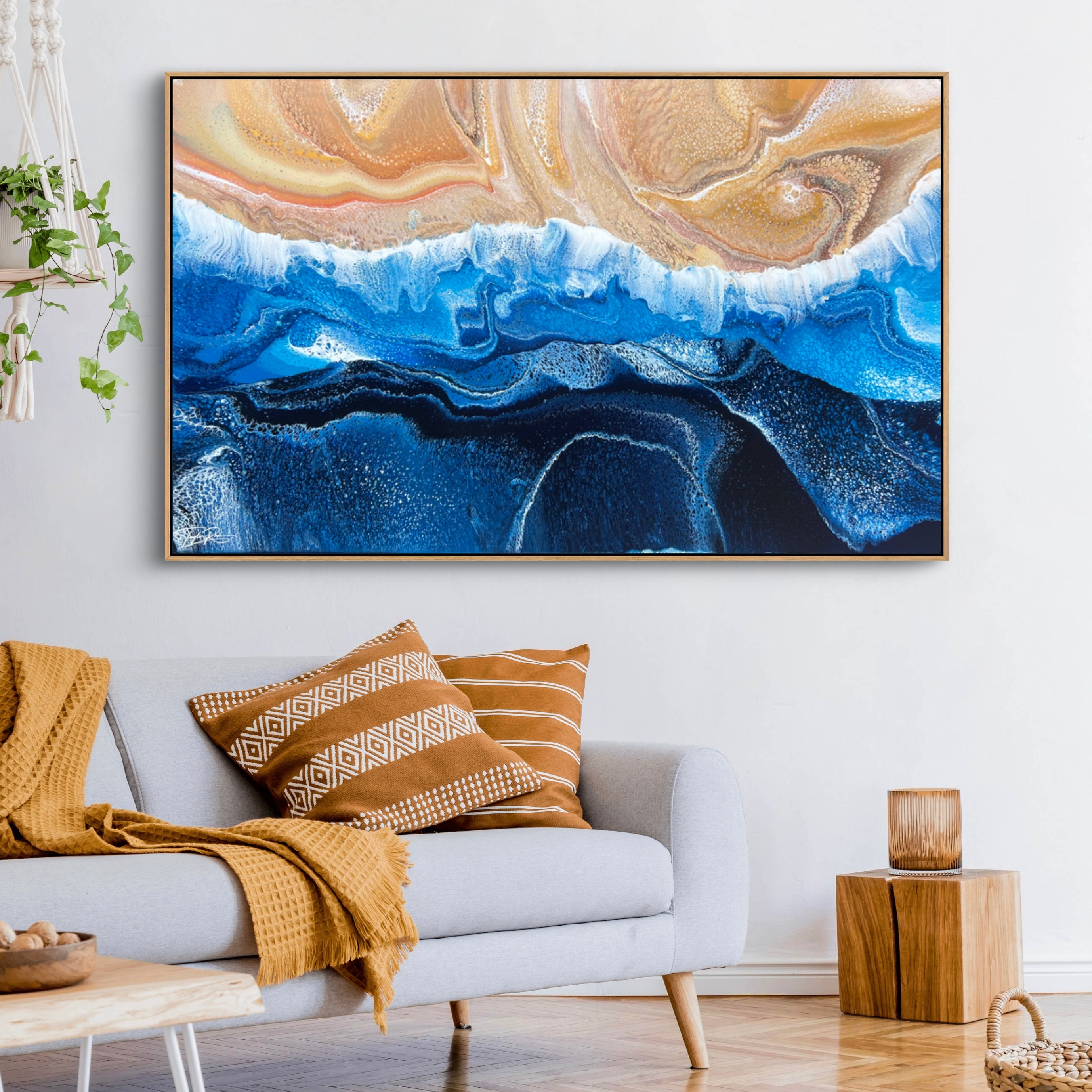 Sapphire Coast 160cm x 100cm Beach Abstract Art Painting (Sold)