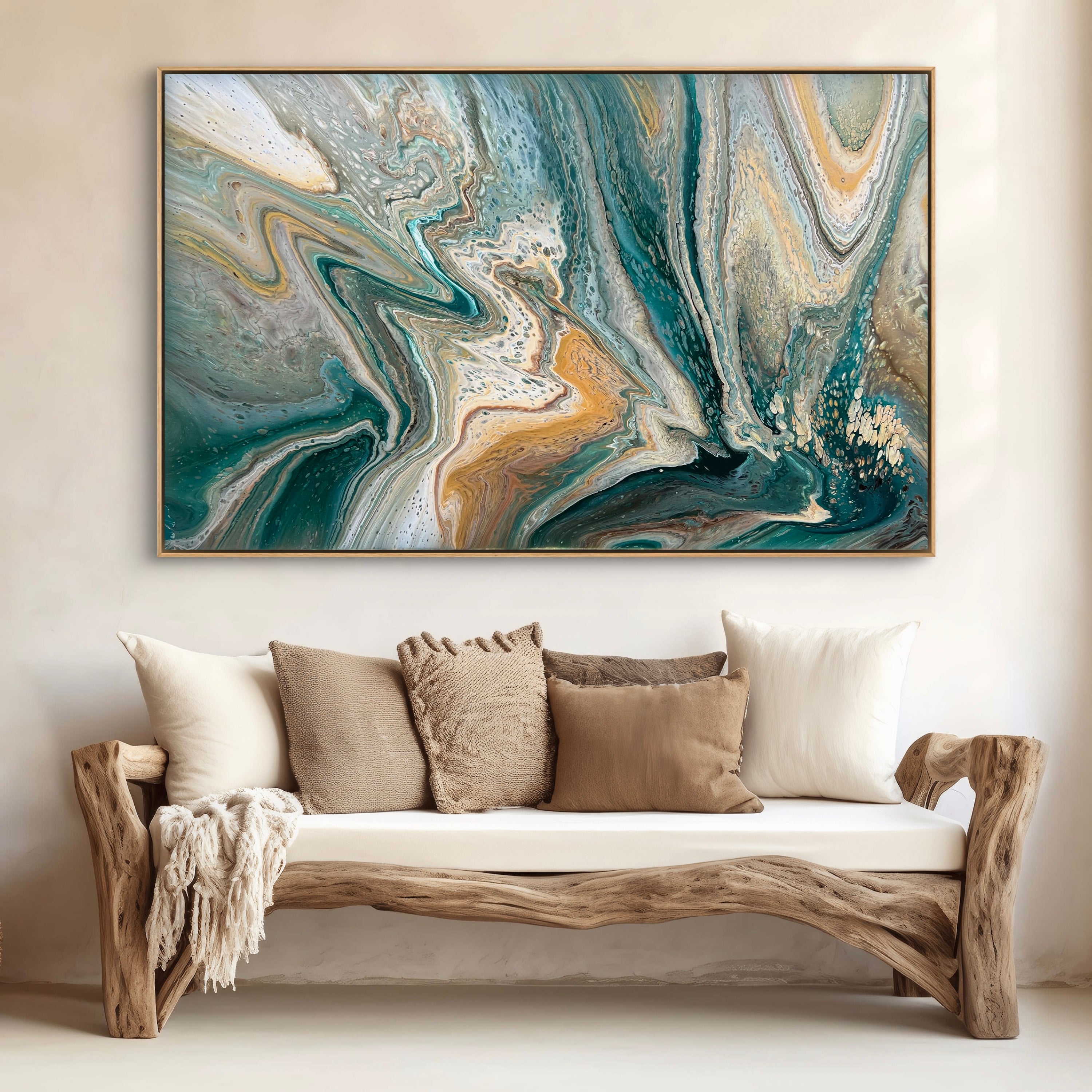 Coastal Jade 160cm x 100cm Abstract Art Painting (SOLD)