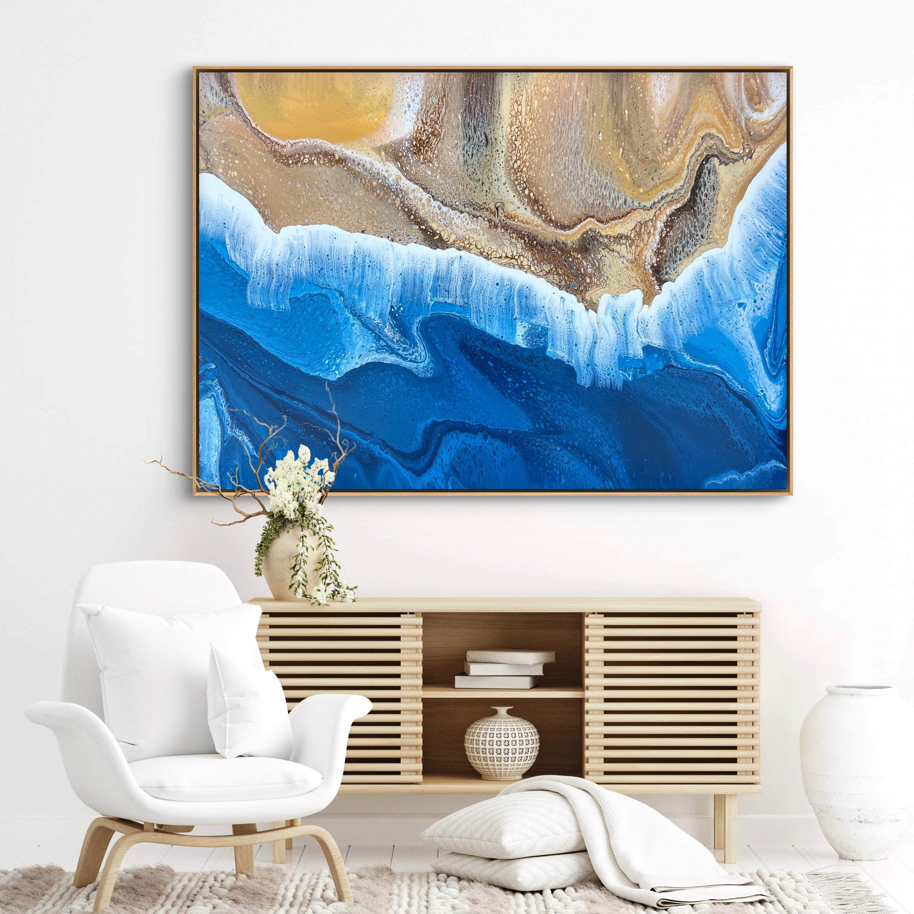 Saltwater Swell 140cm x 100cm Beach Abstract Art Painting