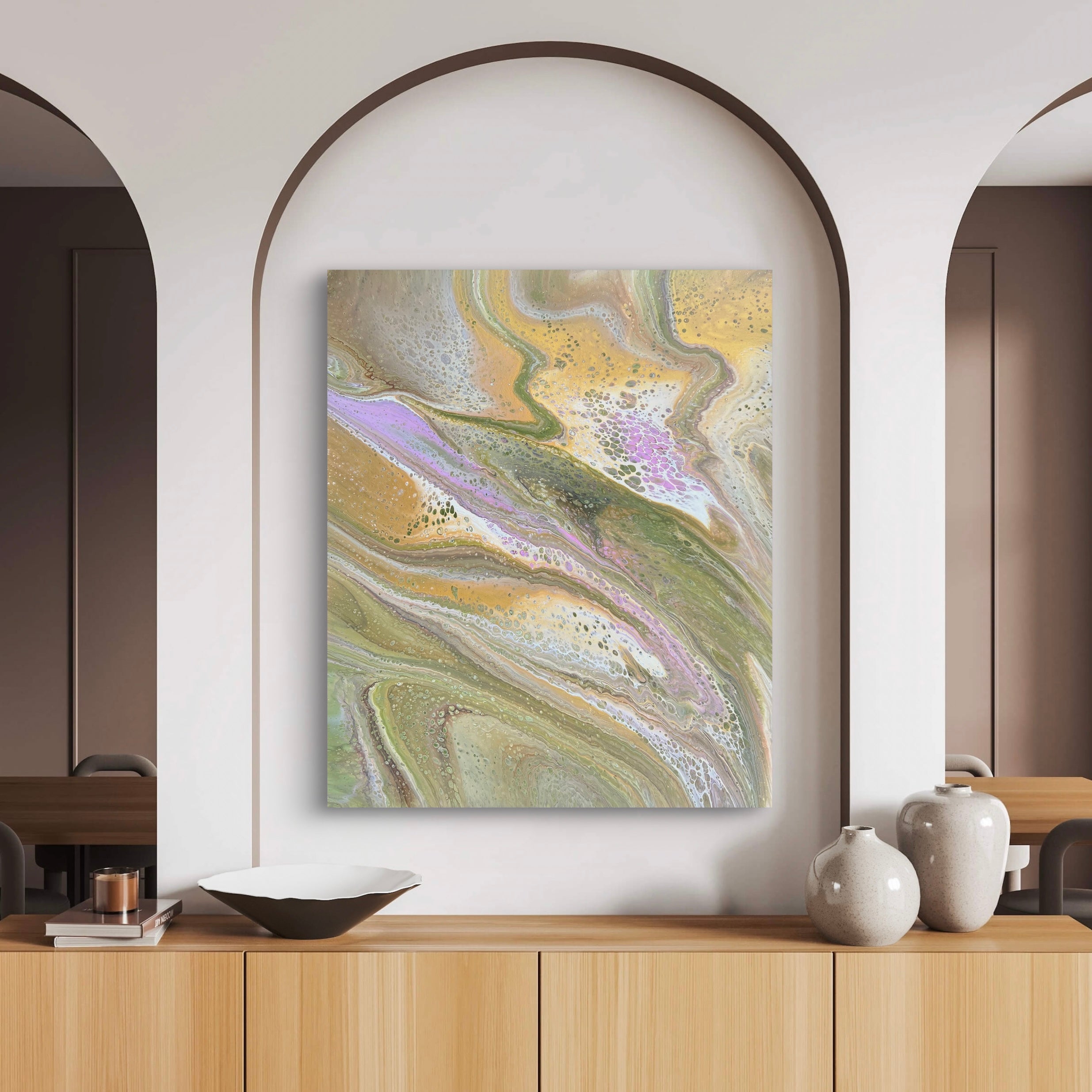 Olive Blush 120cm x 100cm Abstract Art Painting