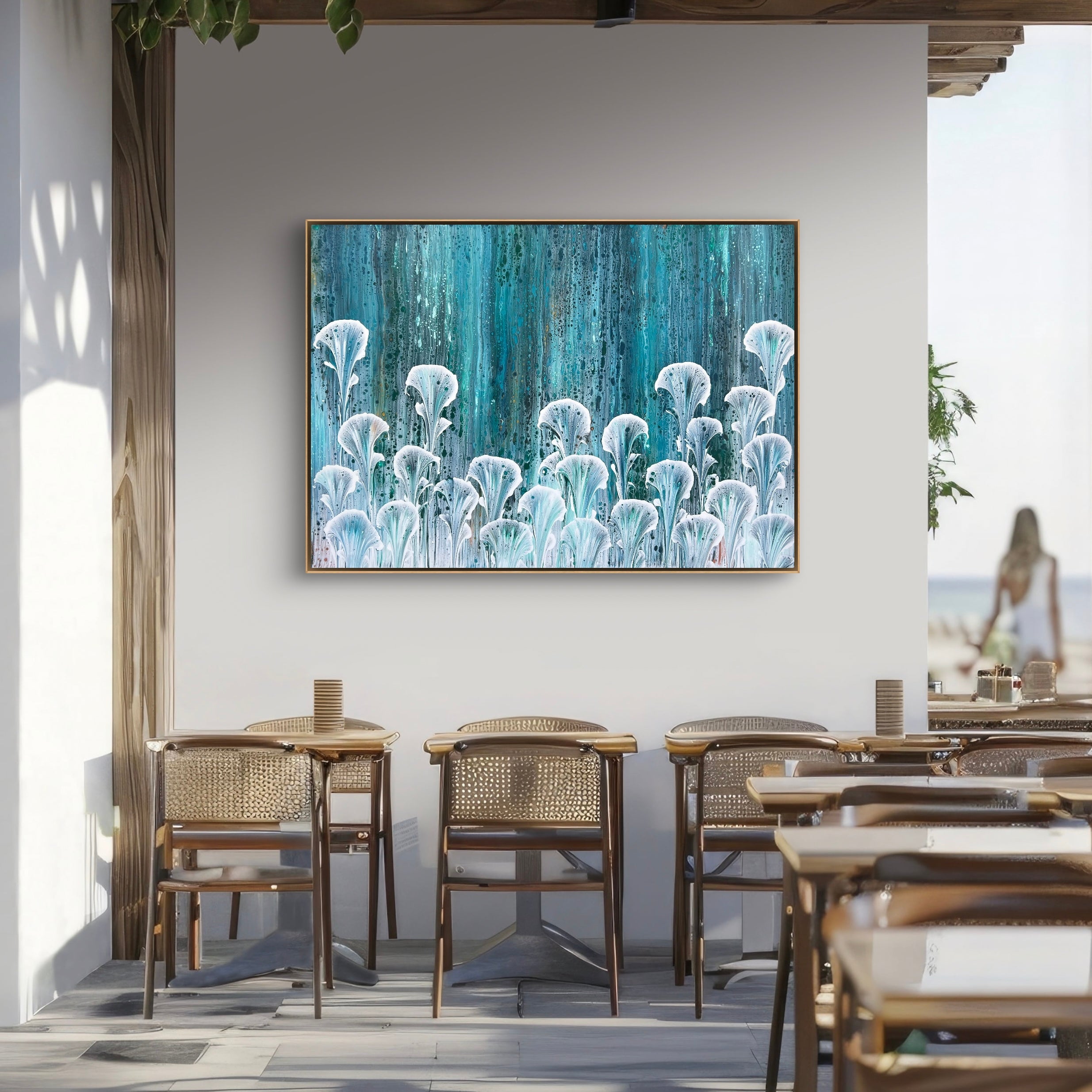 Season of Bloom 140cm x 100cm Floral and Coral Art Painting (SOLD)