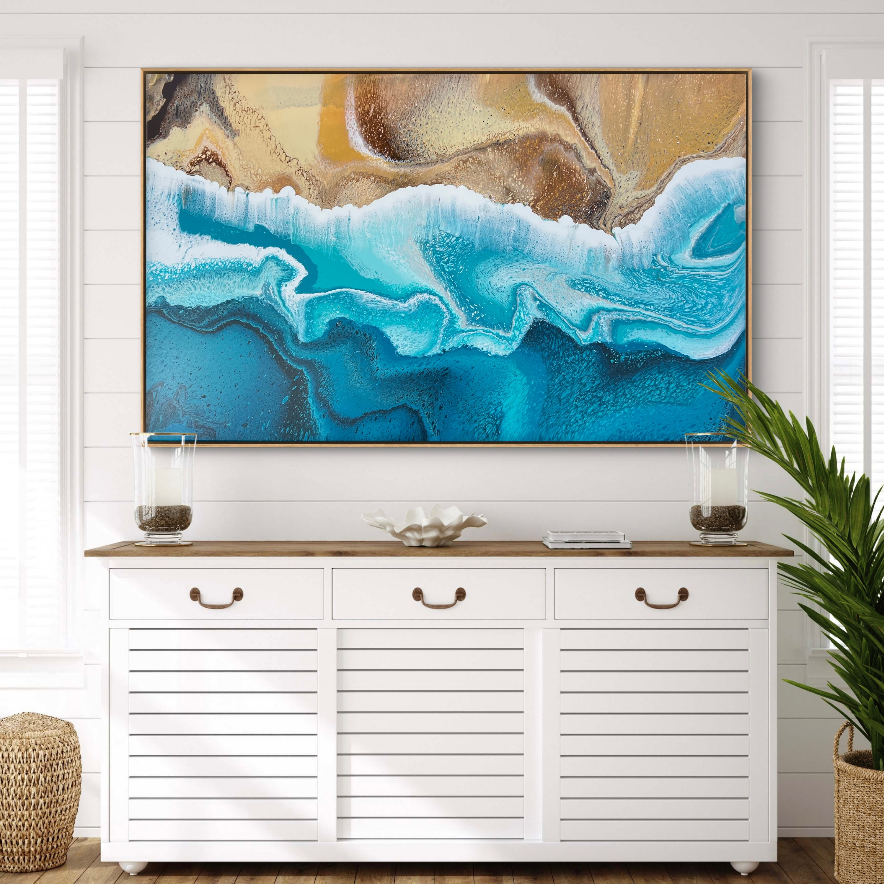 Coastal Everglow 160cm x 100cm Beach Abstract Art Painting (SOLD)