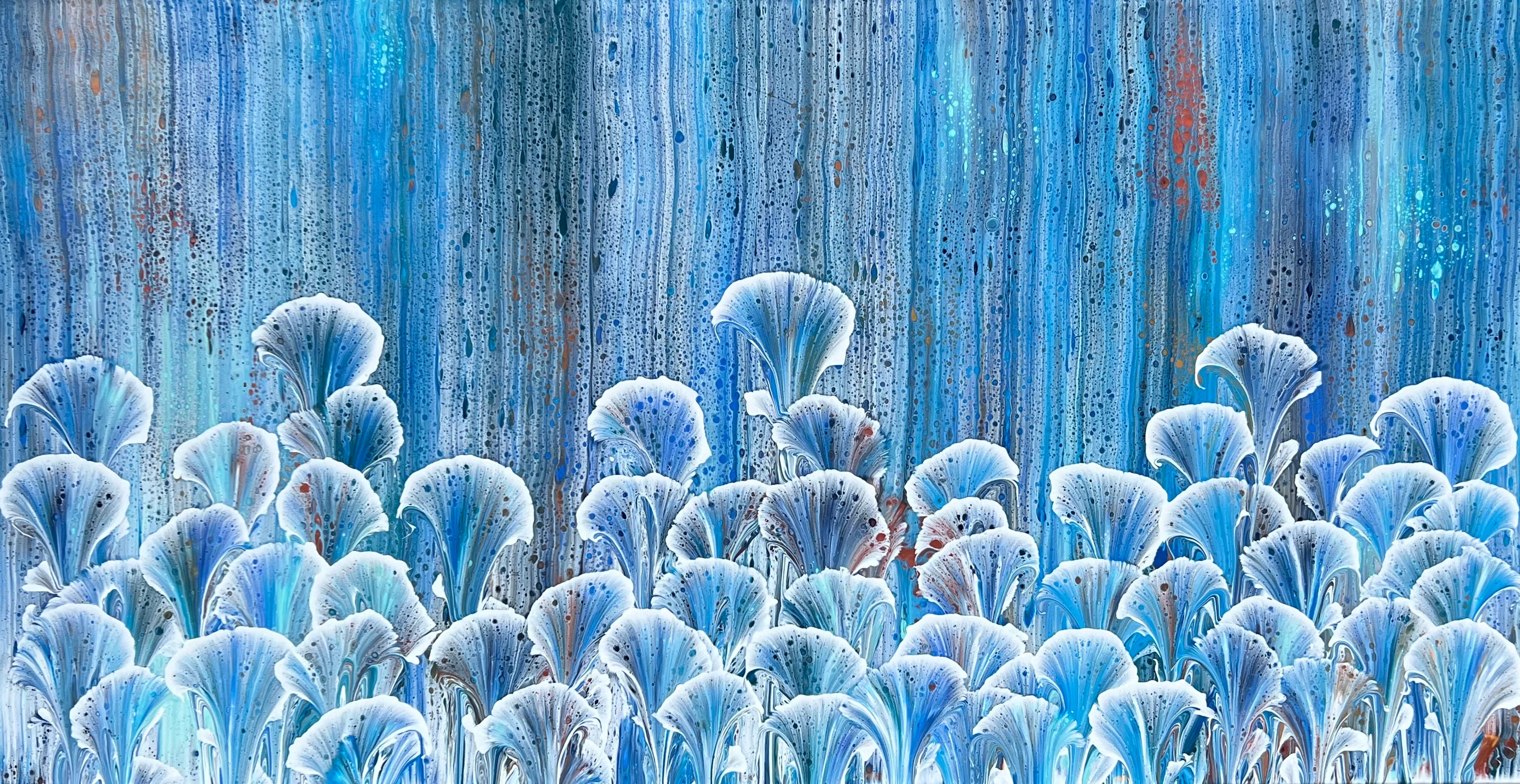 Under The Sea 190cm x 100cm Floral and Coral Art Painting