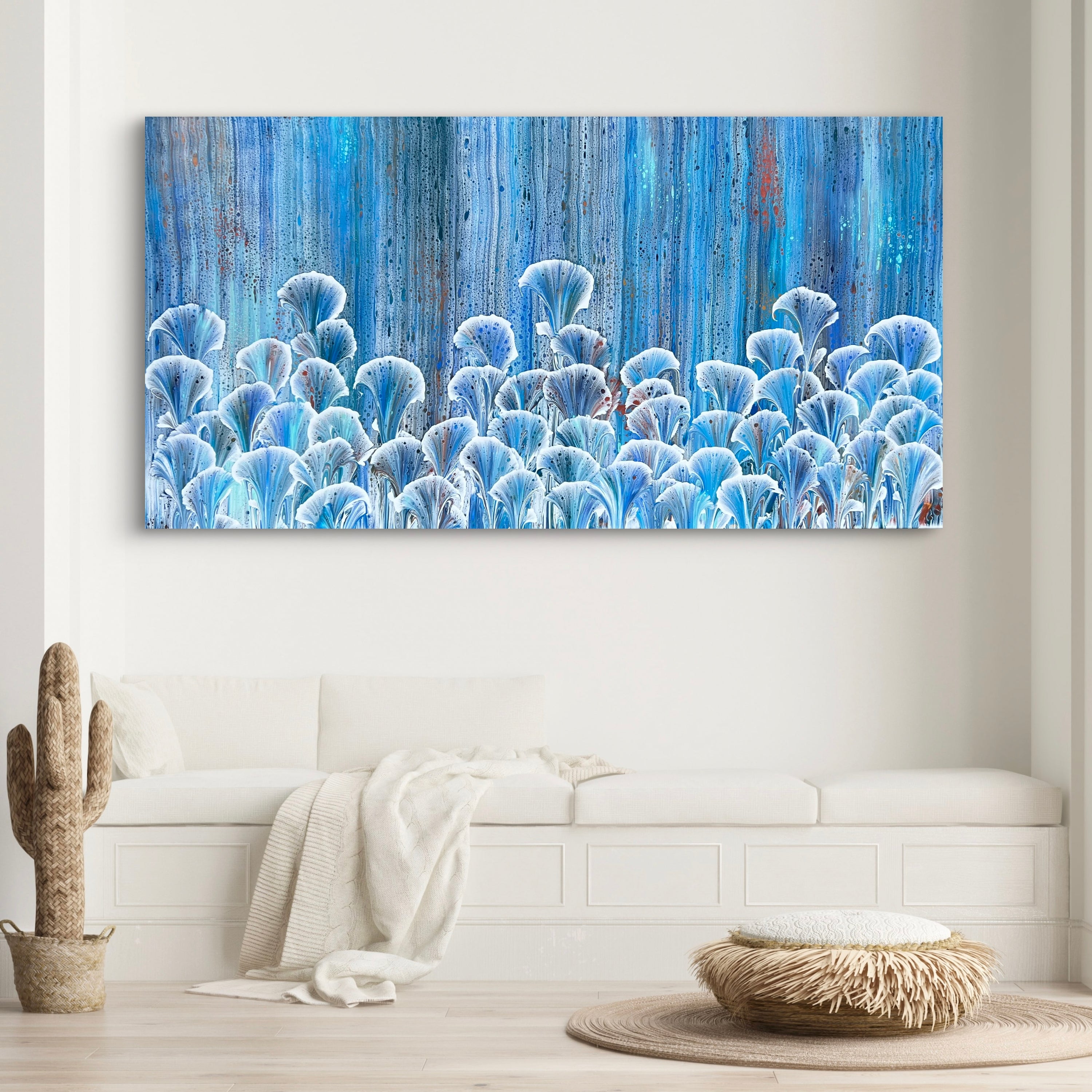 Under The Sea 190cm x 100cm Floral and Coral Art Painting