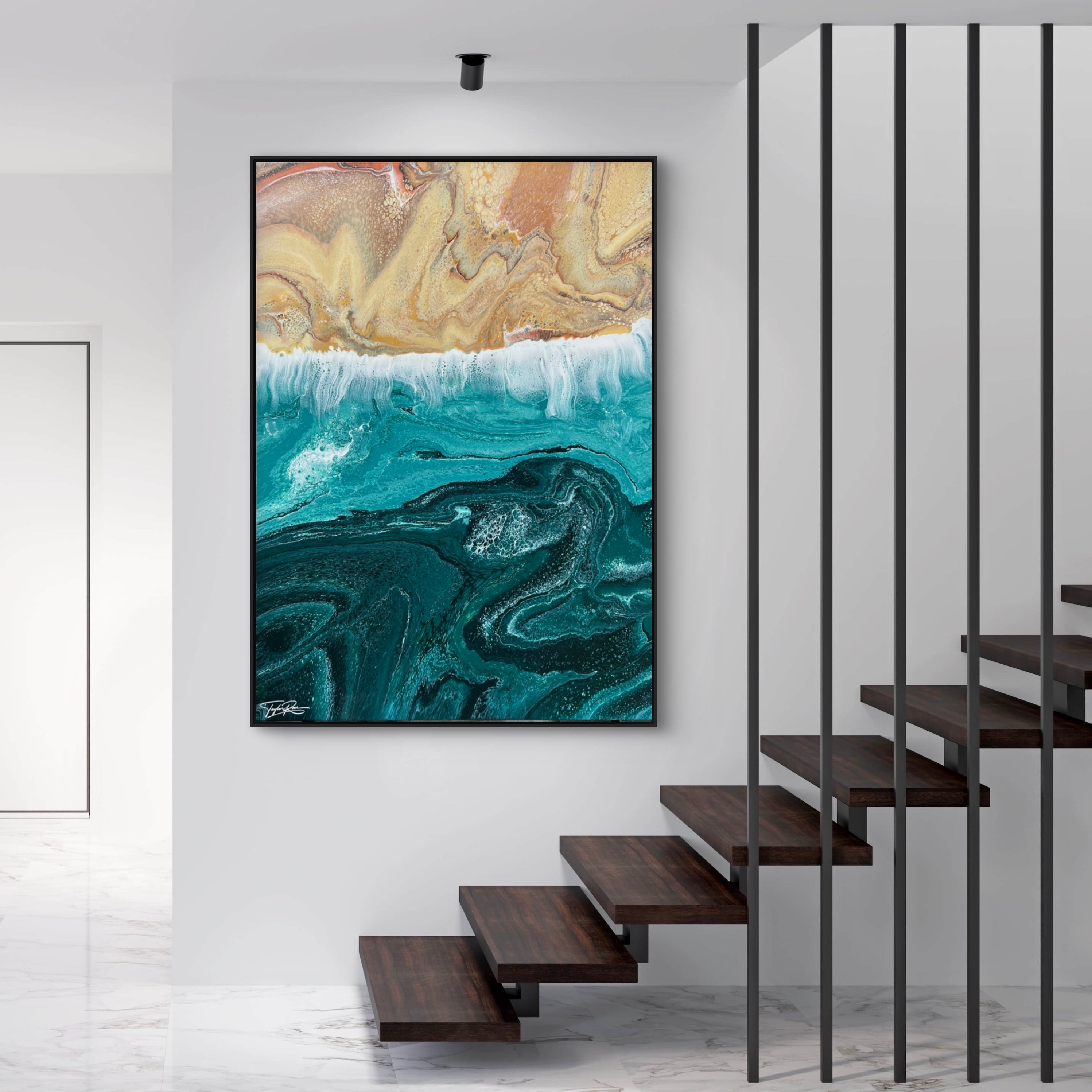 Coastal Trance 140cm x 100cm Beach Abstract Art Painting