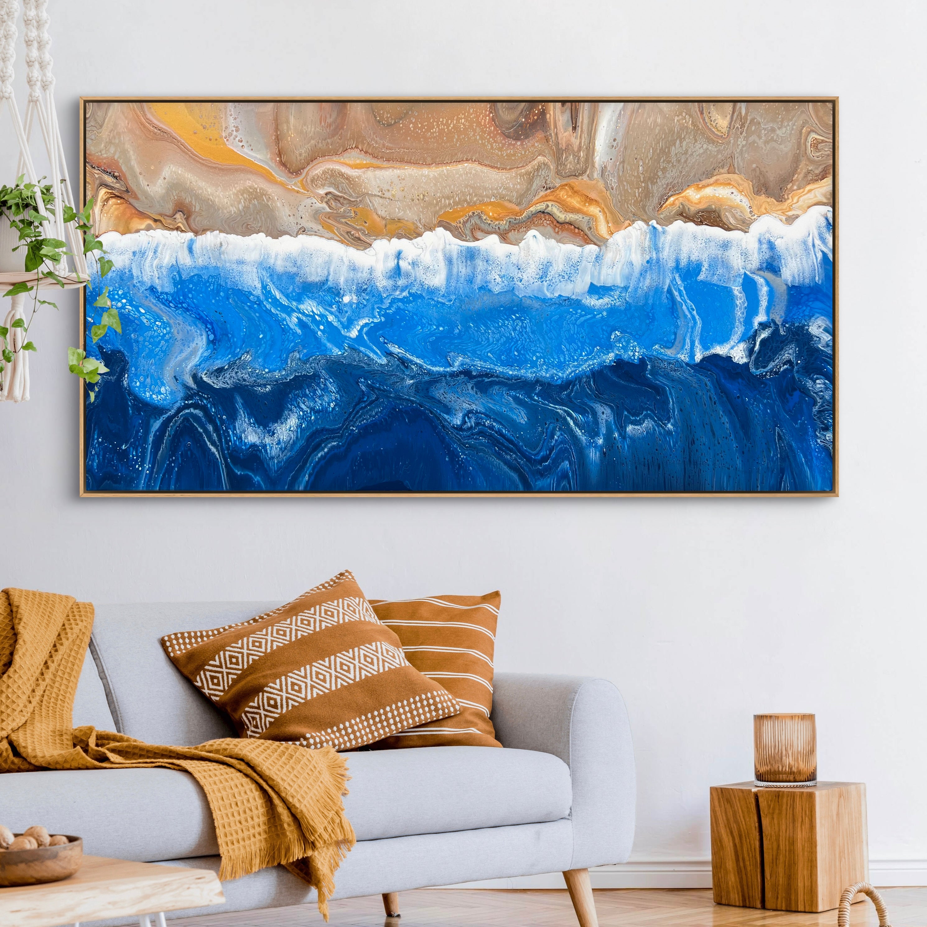 Coastal Breeze 190cm x 100cm Beach Abstract Art Painting (SOLD)