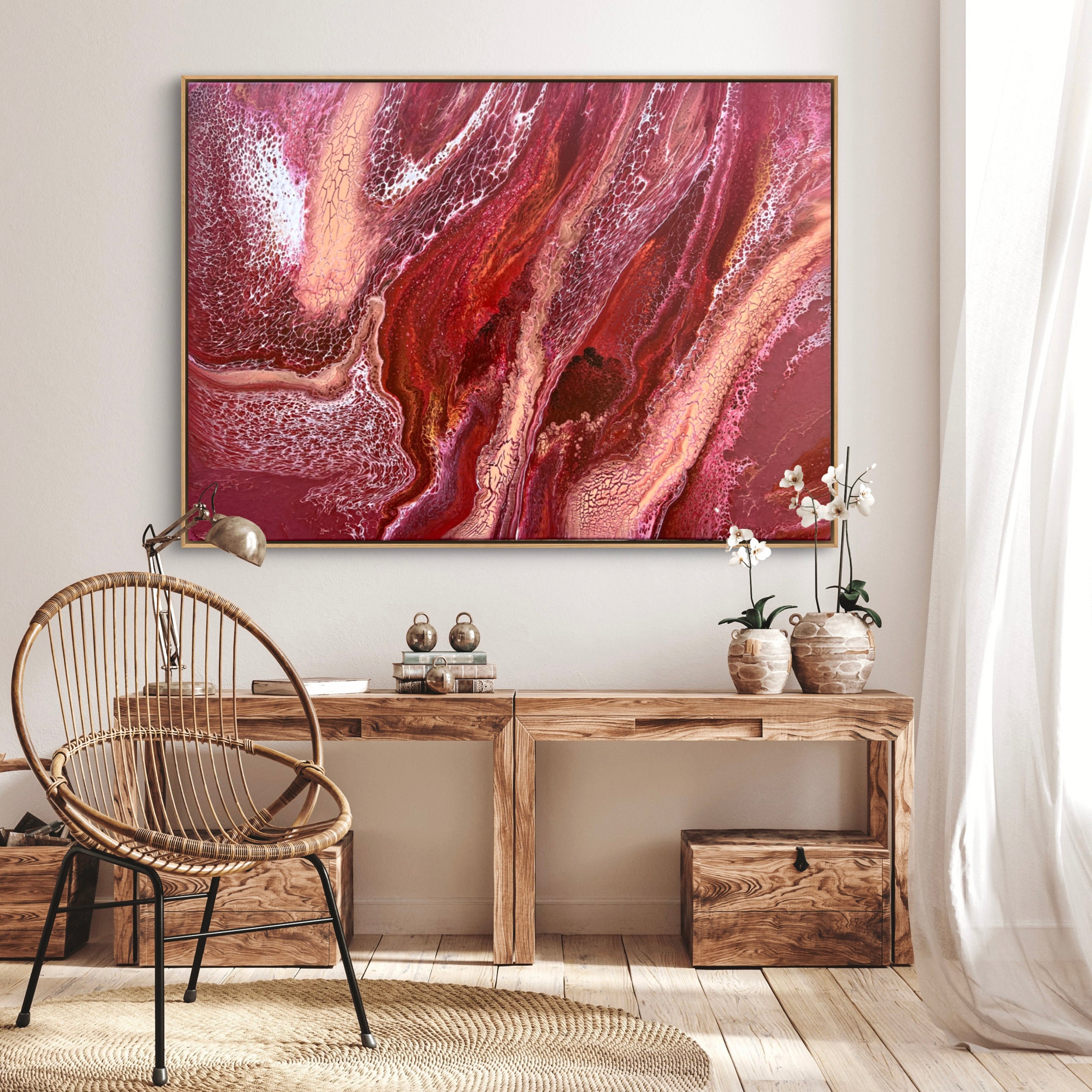 Cherry Scarlett 140cm x 100cm Abstract Art Painting