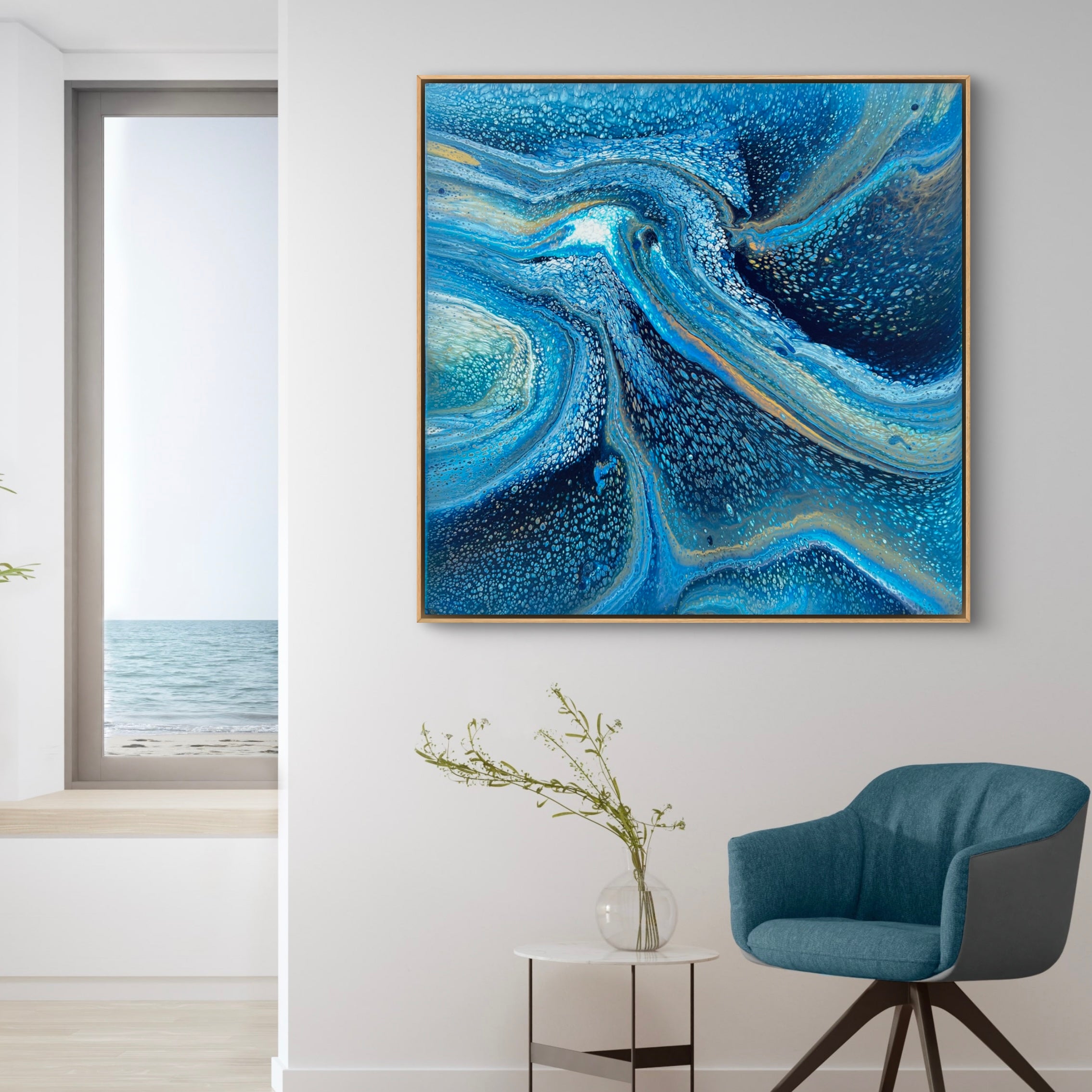 Lost at Sea 100cm x 100cm Abstract Art Painting