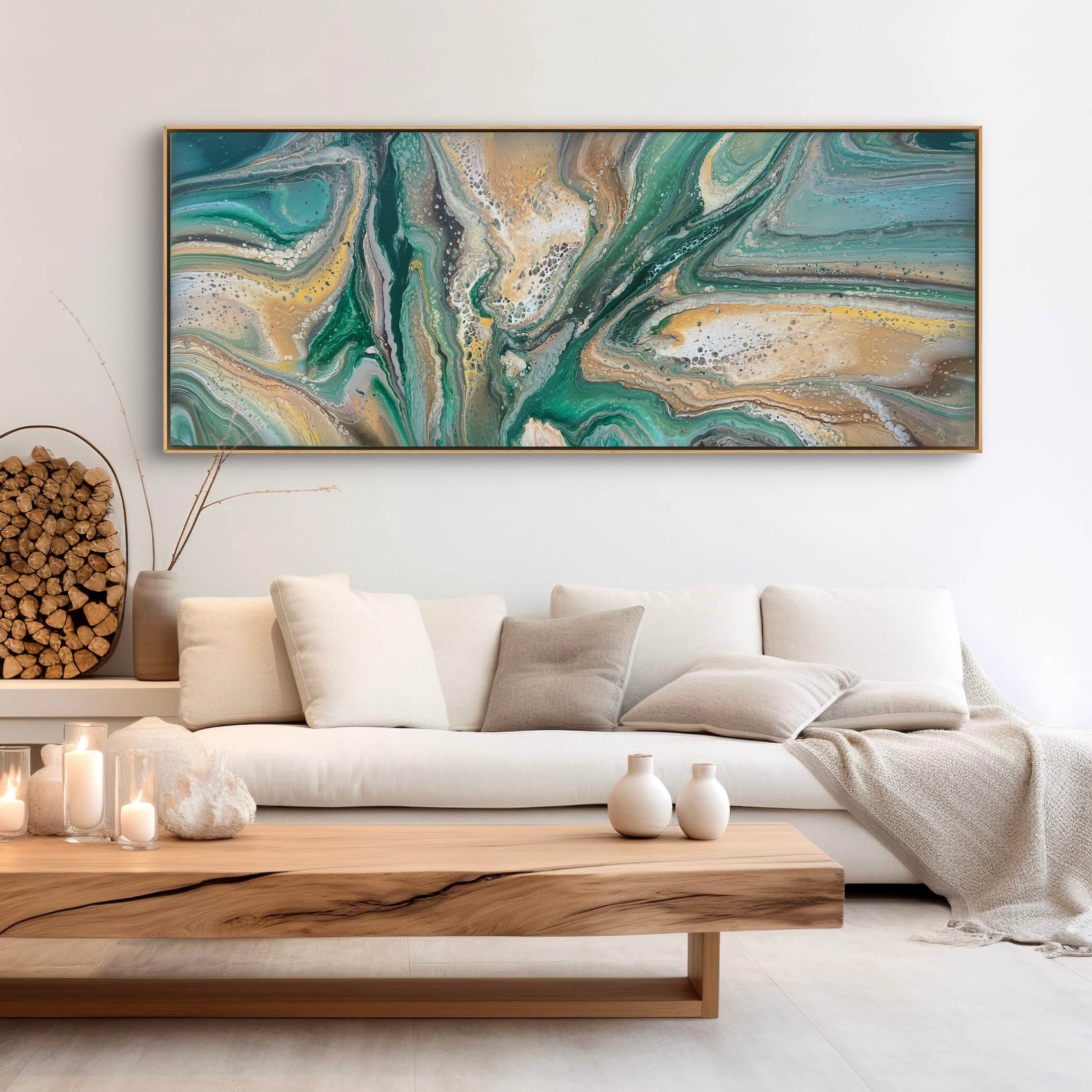 Green Motion 200cm x 80cm Abstract Art Painting