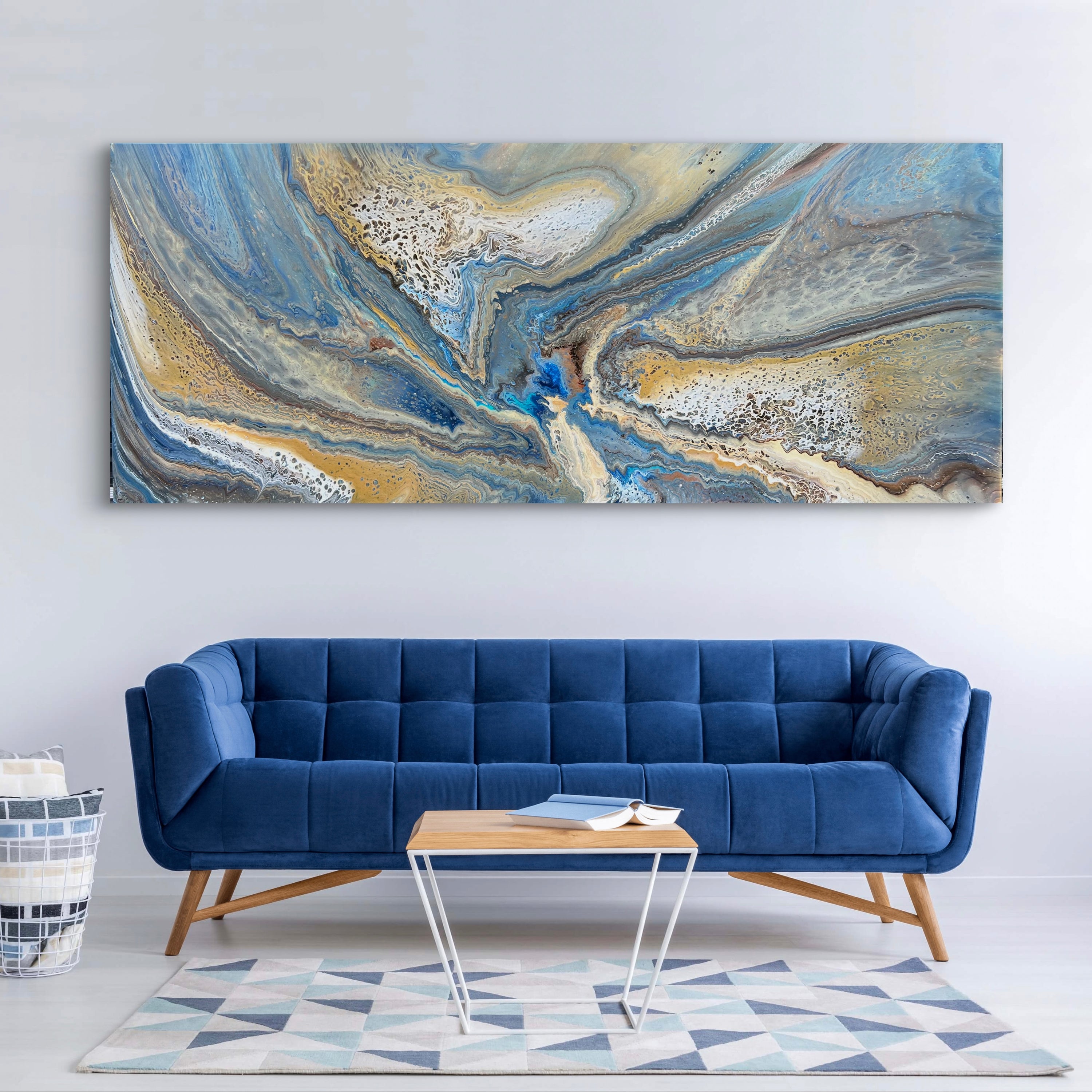 Tidal Pools 240cm x 100cm Abstract Art Painting (SOLD)