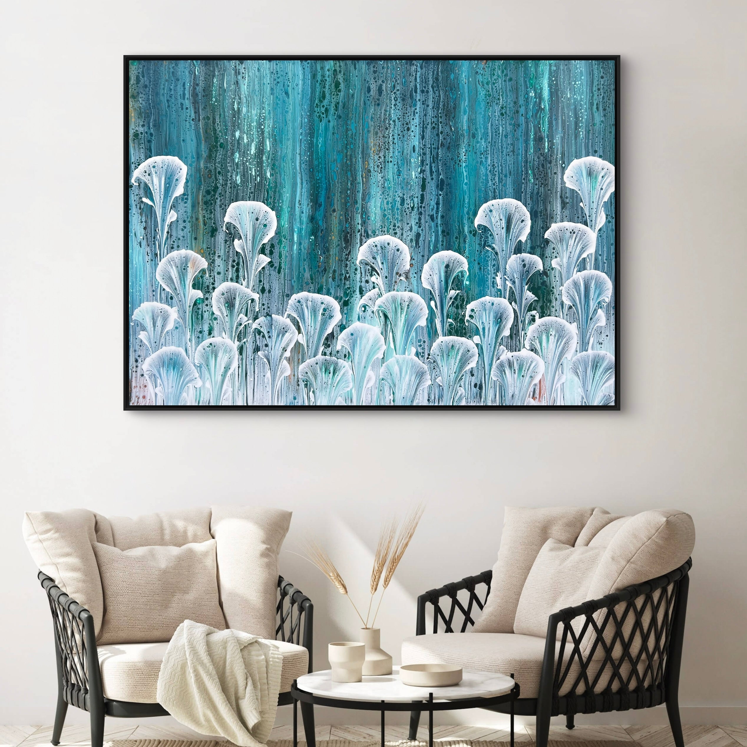 Season of Bloom 140cm x 100cm Floral and Coral Art Painting (SOLD)