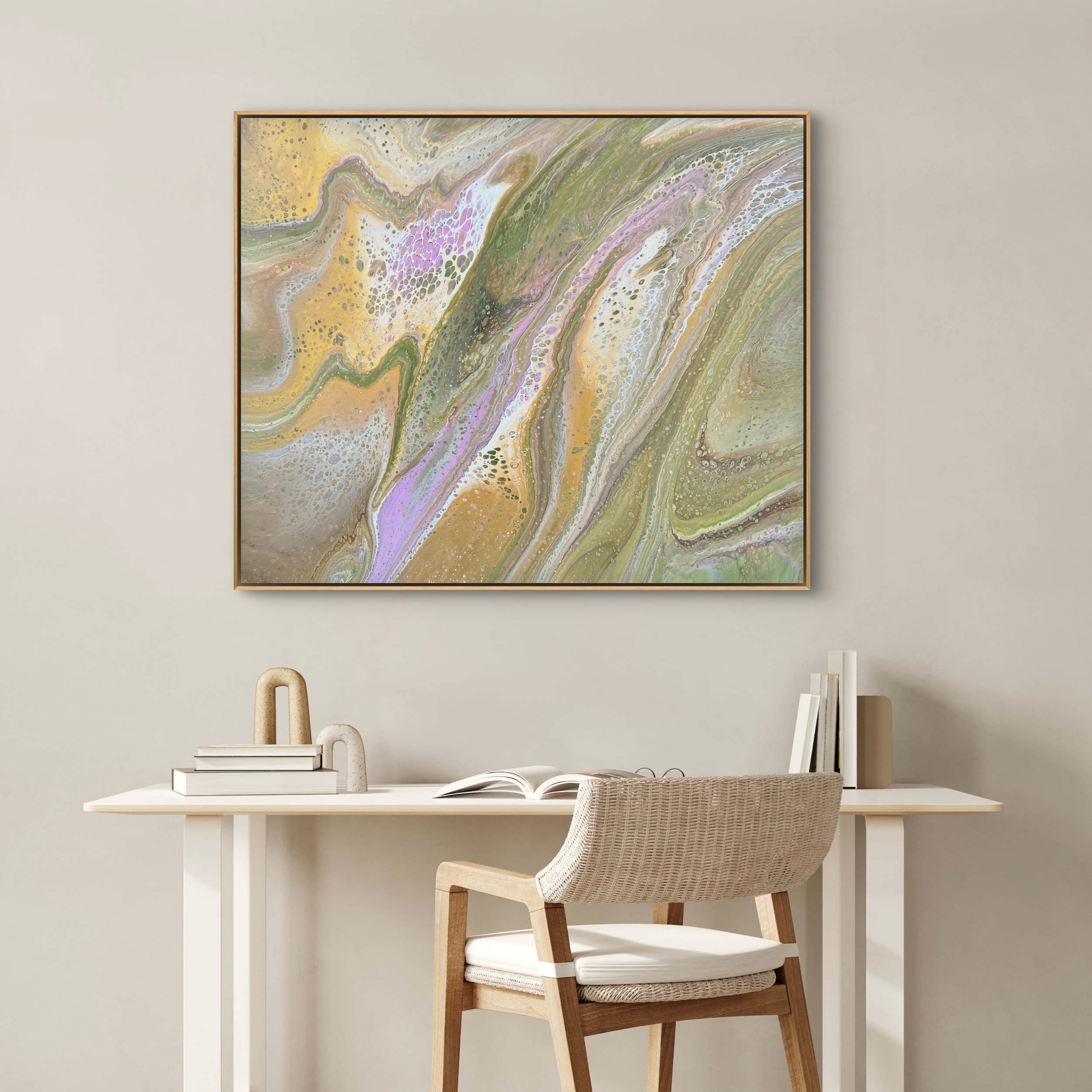 Olive Blush 120cm x 100cm Abstract Art Painting