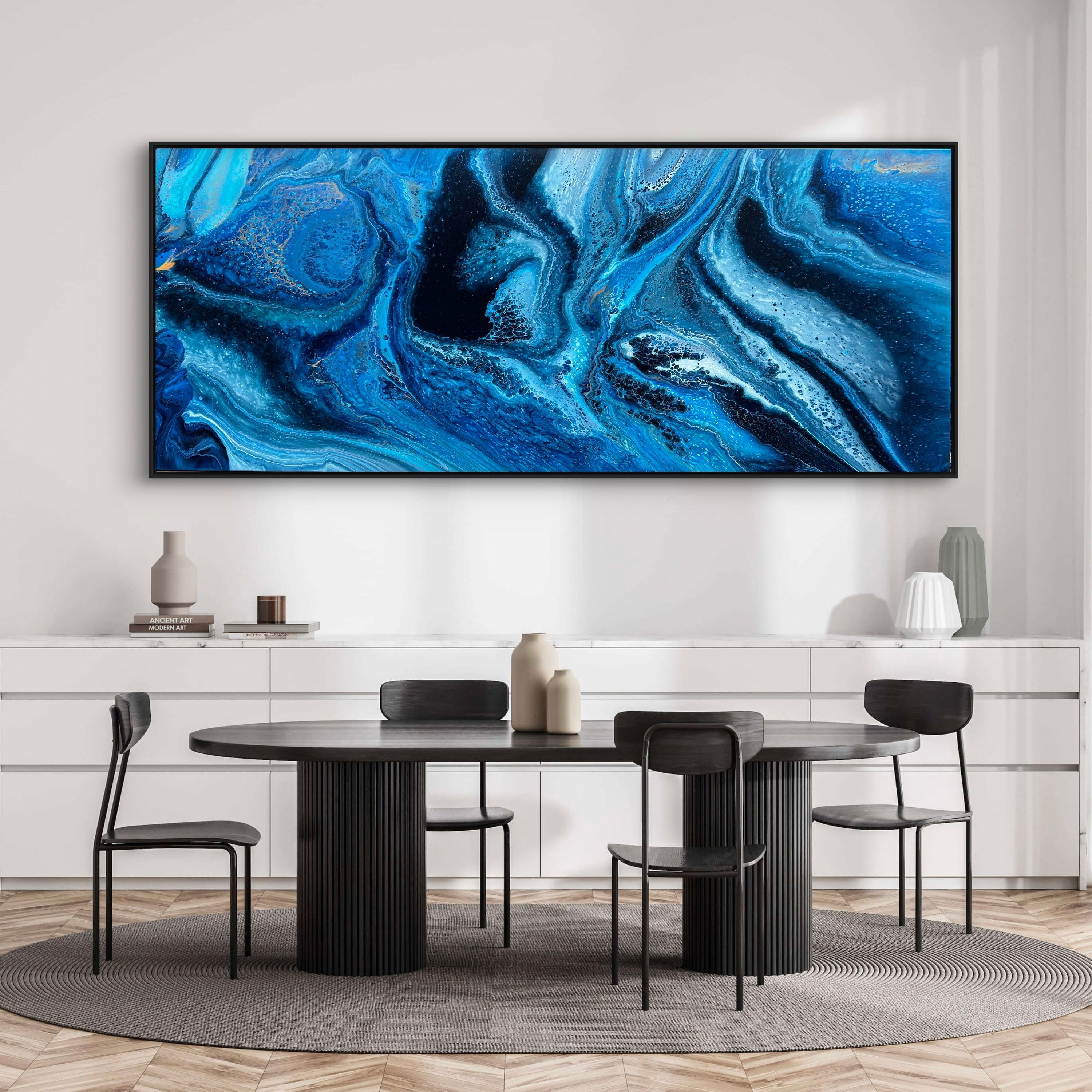 Oceans Trance 240cm x 100cm Abstract Art Painting (SOLD)