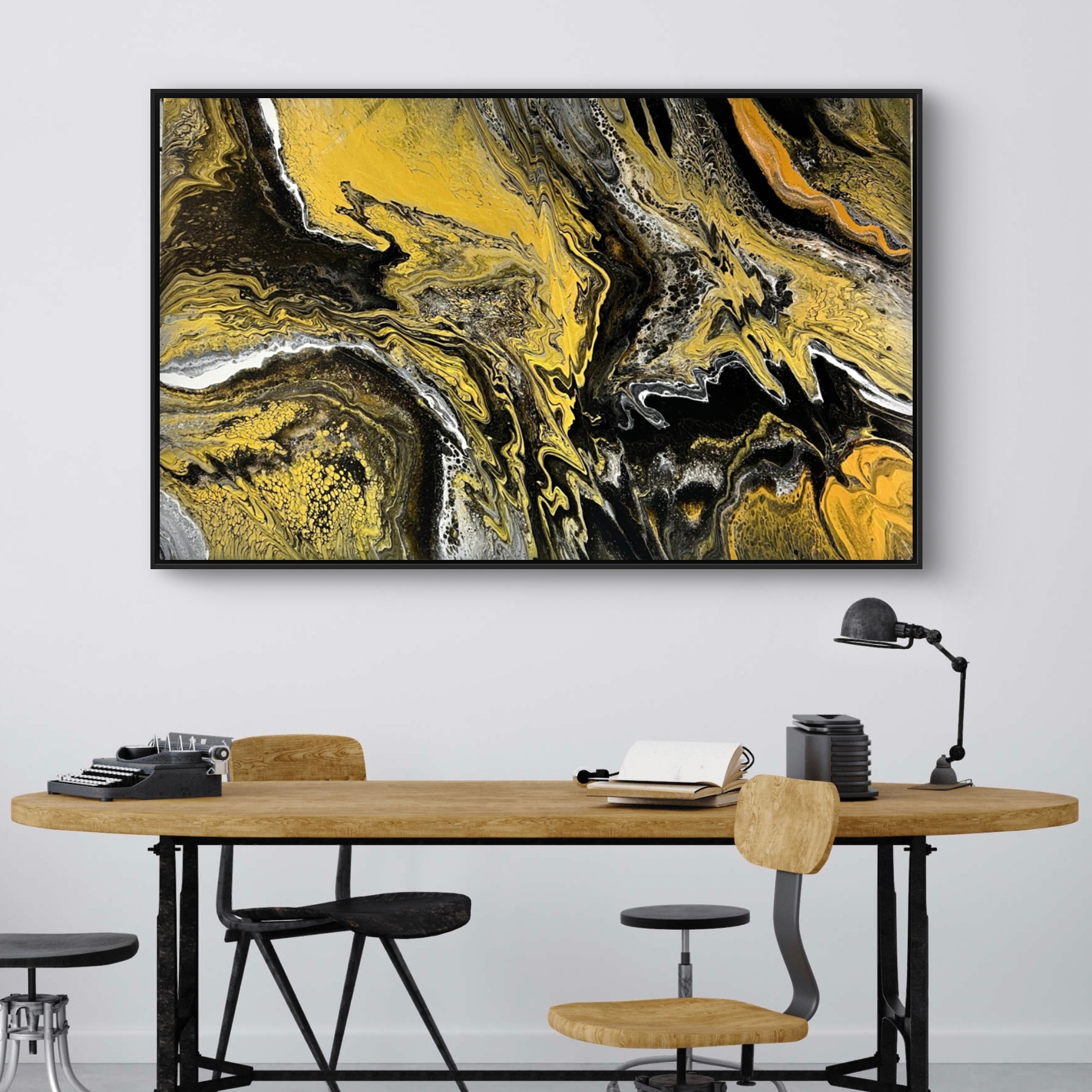 Golden Hour 160cm x 100cm Textured Abstract Art Painting