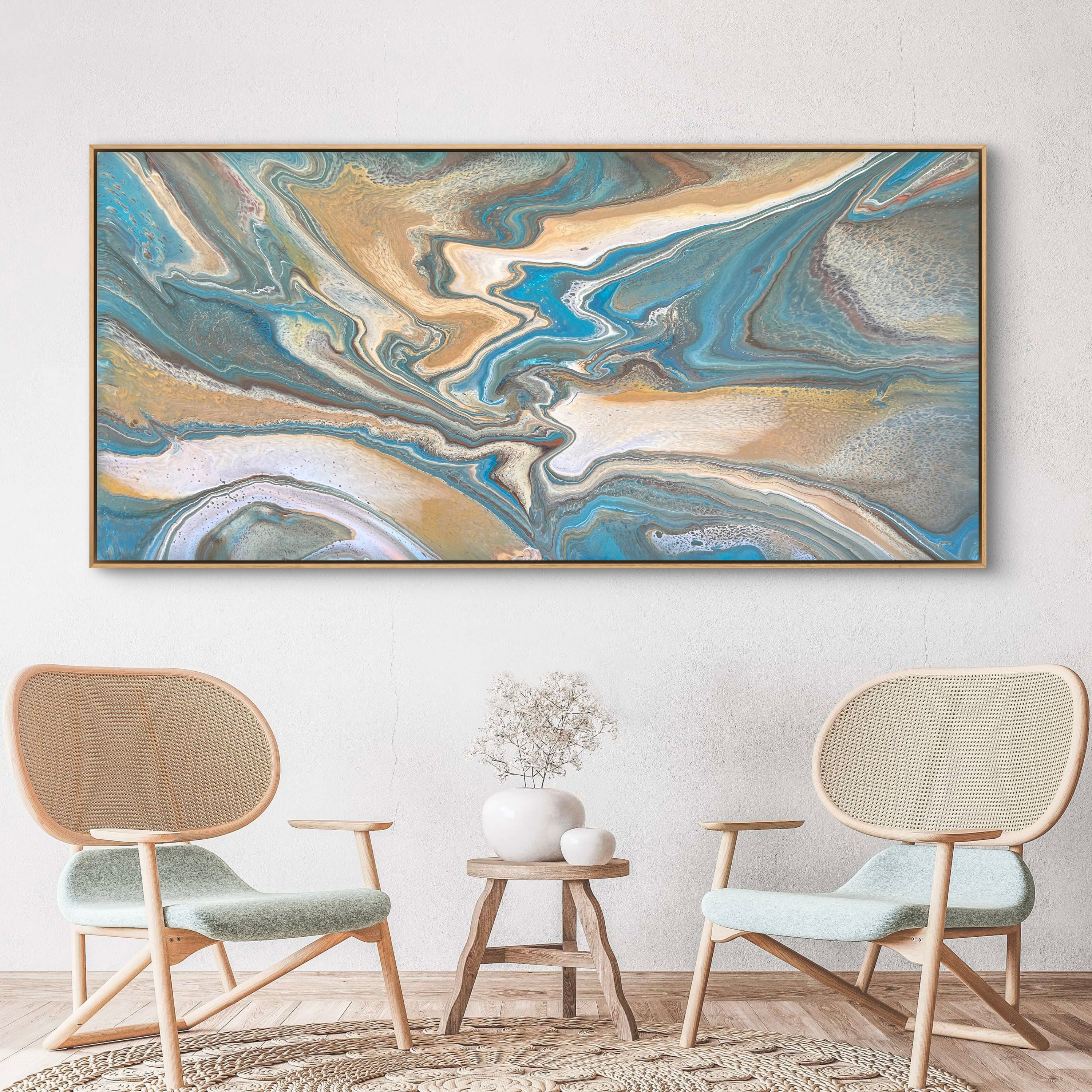 Coastal Allure 190cm x 90cm Abstract Art Painting (SOLD)