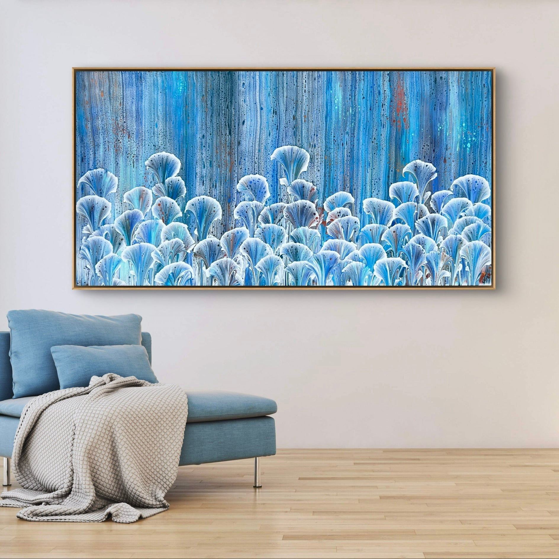 Under The Sea 190cm x 100cm Floral and Coral Art Painting