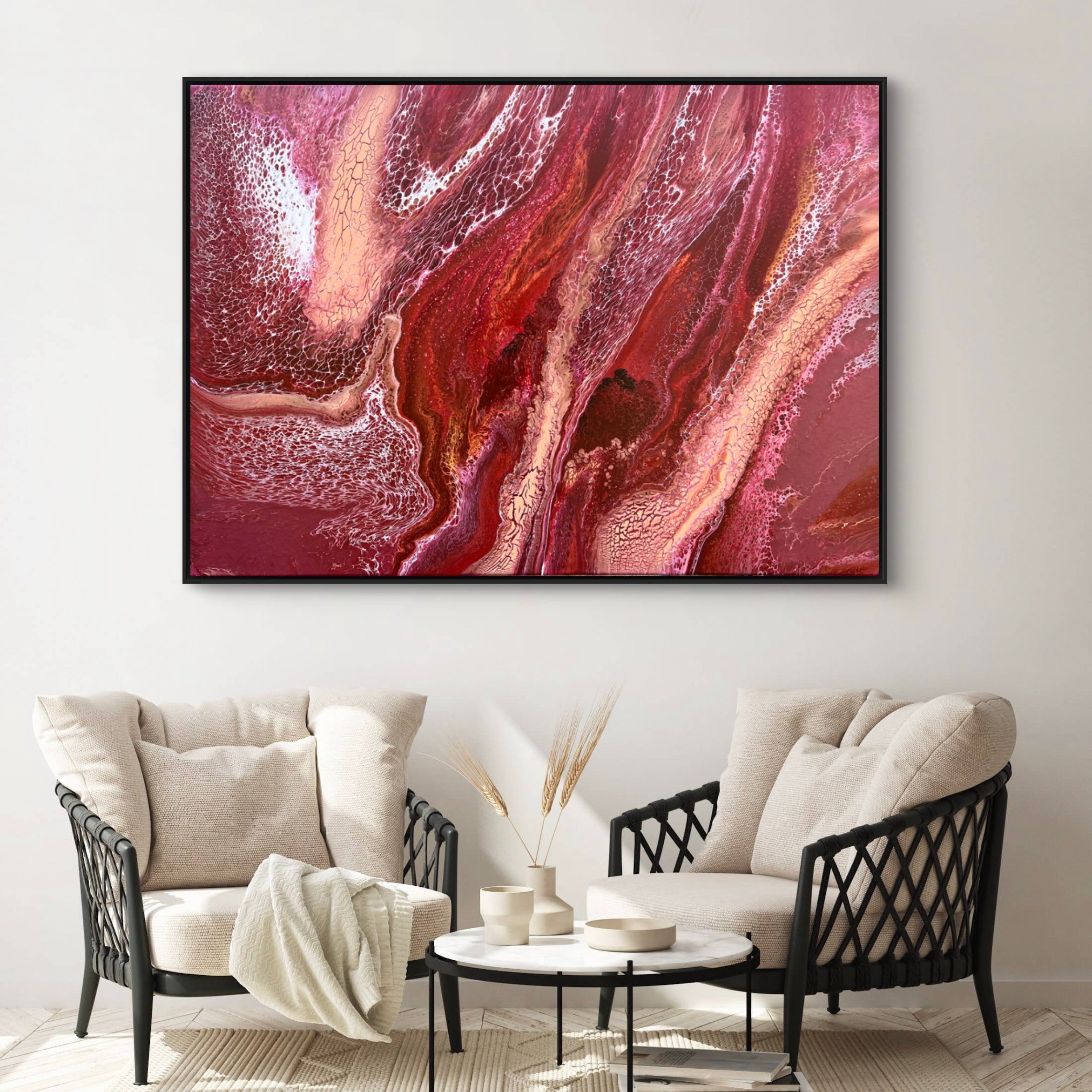 Cherry Scarlett 140cm x 100cm Abstract Art Painting