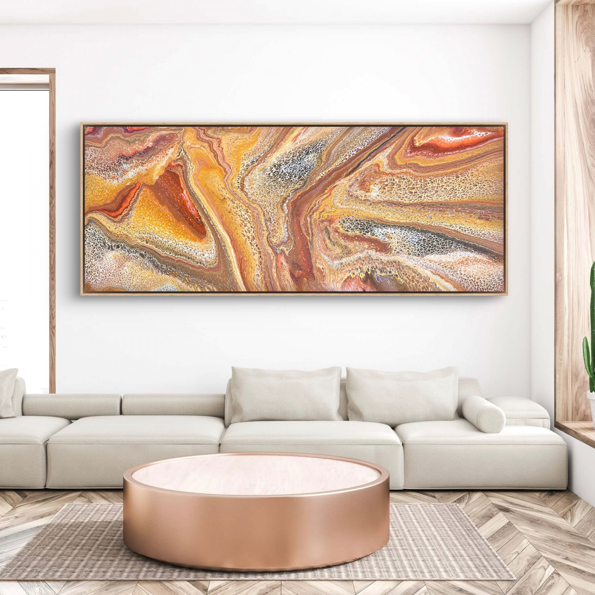 Raw Sienna 200cm x 80cm Abstract Art Painting (SOLD)