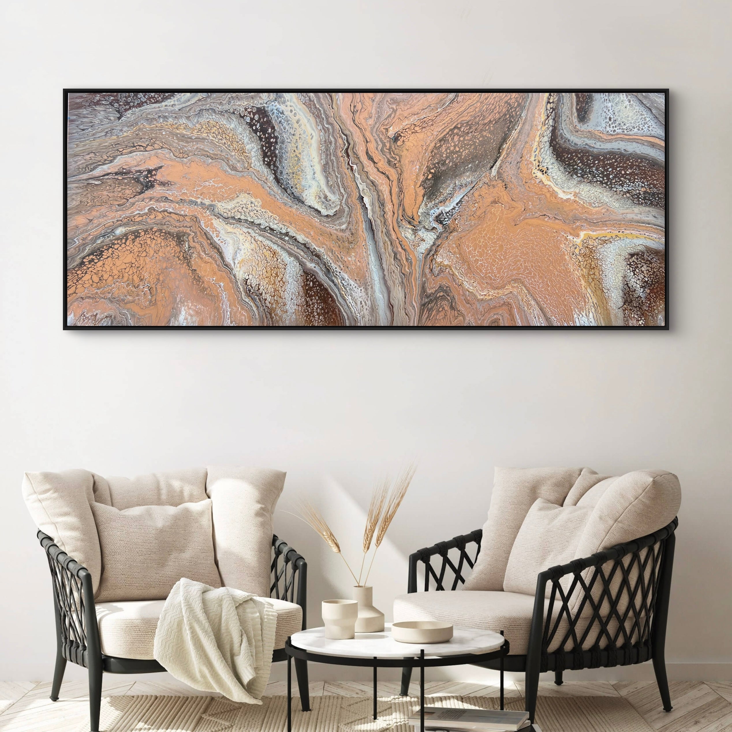 Bronzed Everglow 200cm x 80cm Abstract Art Painting