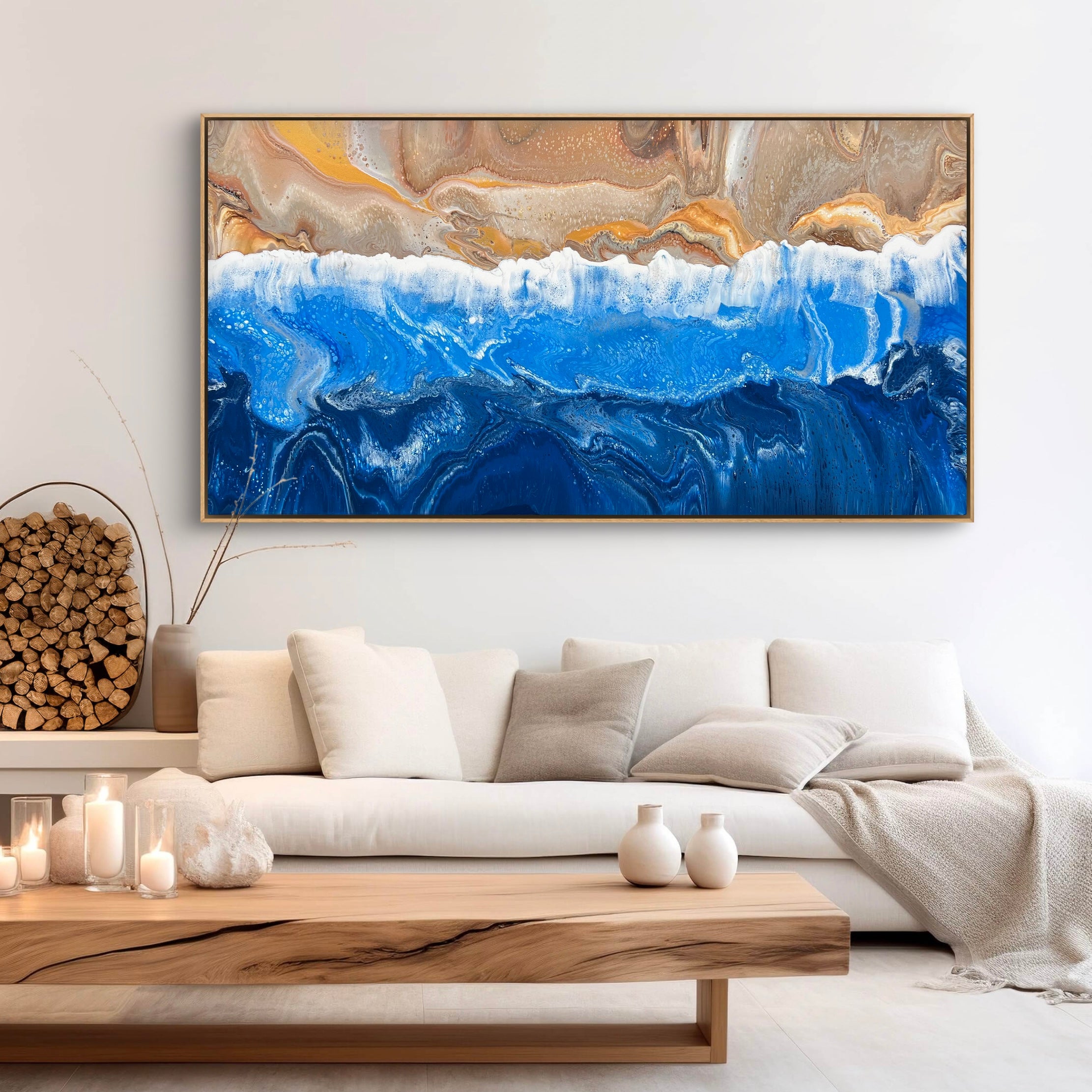 Coastal Breeze 190cm x 100cm Beach Abstract Art Painting (SOLD)