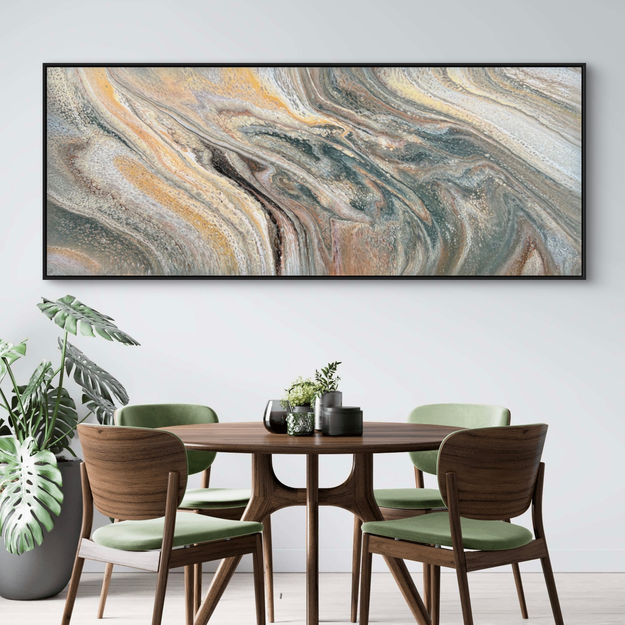 Gilded Sage 200cm x 80cm Abstract Art Painting
