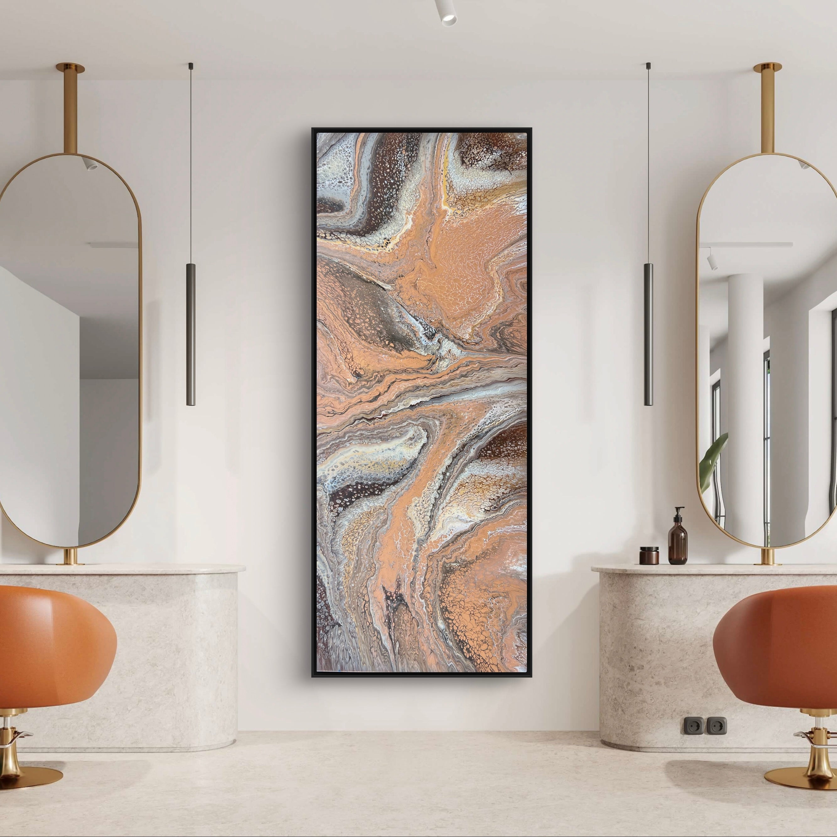 Bronzed Everglow 200cm x 80cm Abstract Art Painting