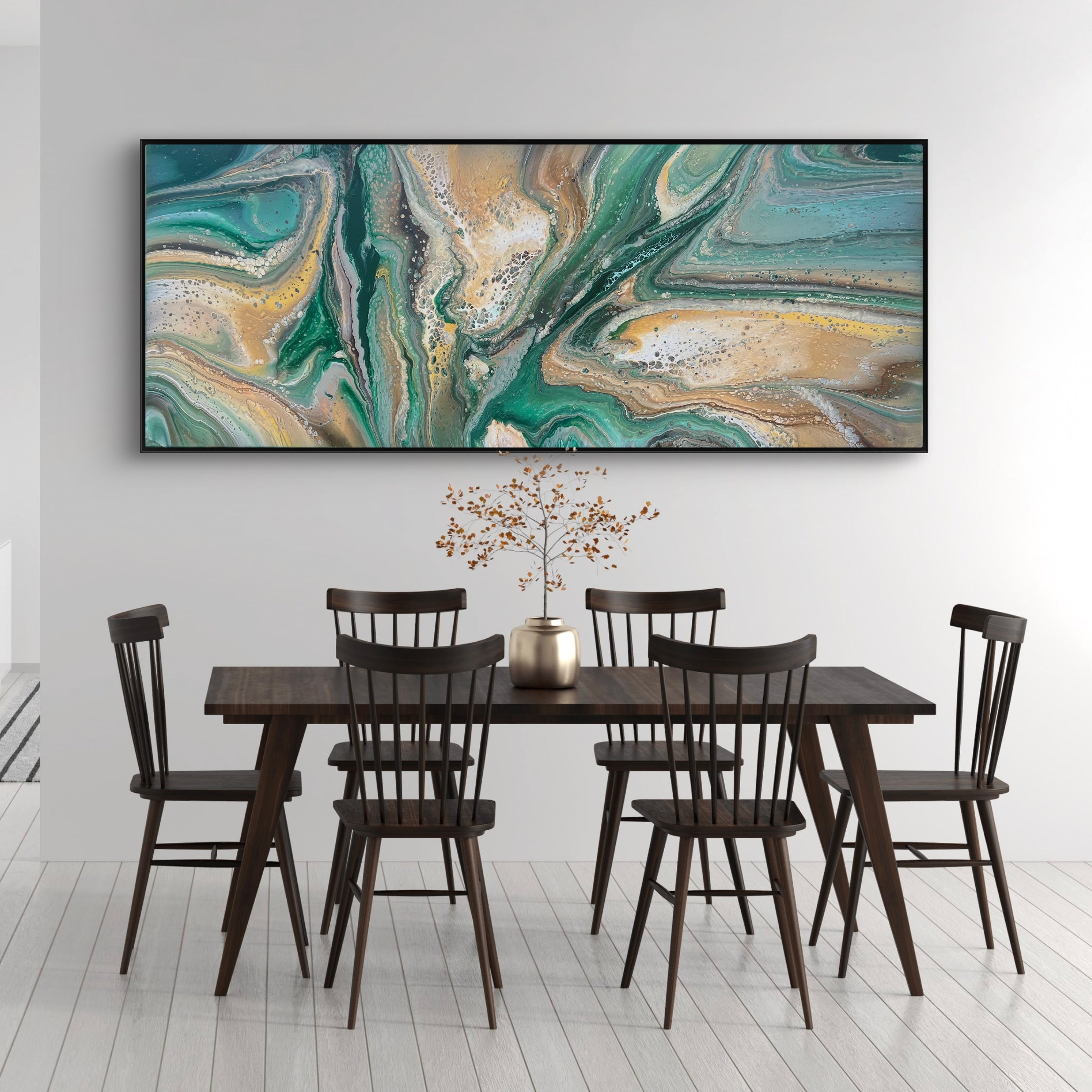 Green Motion 200cm x 80cm Abstract Art Painting