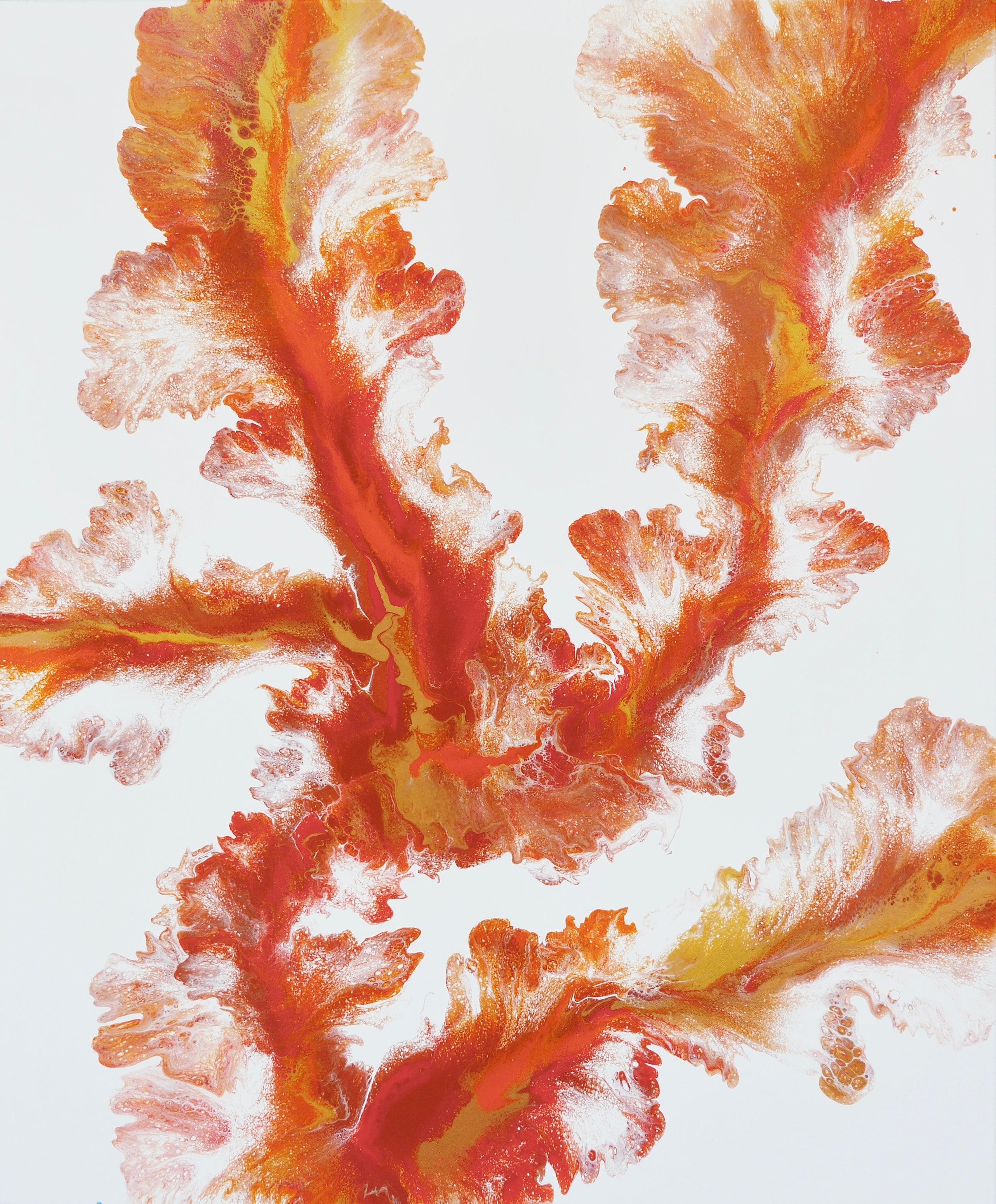 Sunkissed 120cm x 100cm Floral and Coral Art Painting