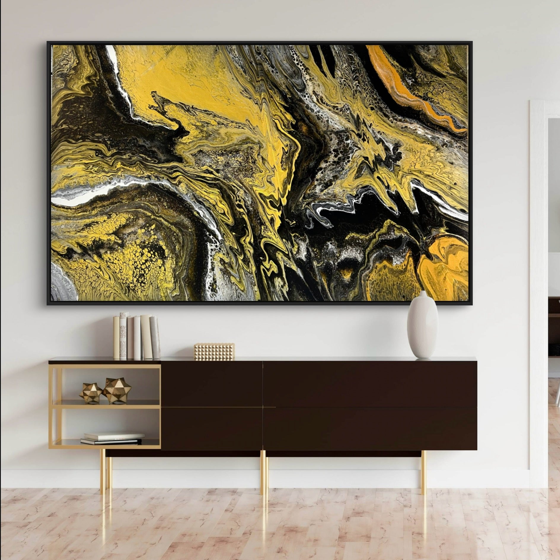 Golden Hour 160cm x 100cm Textured Abstract Art Painting