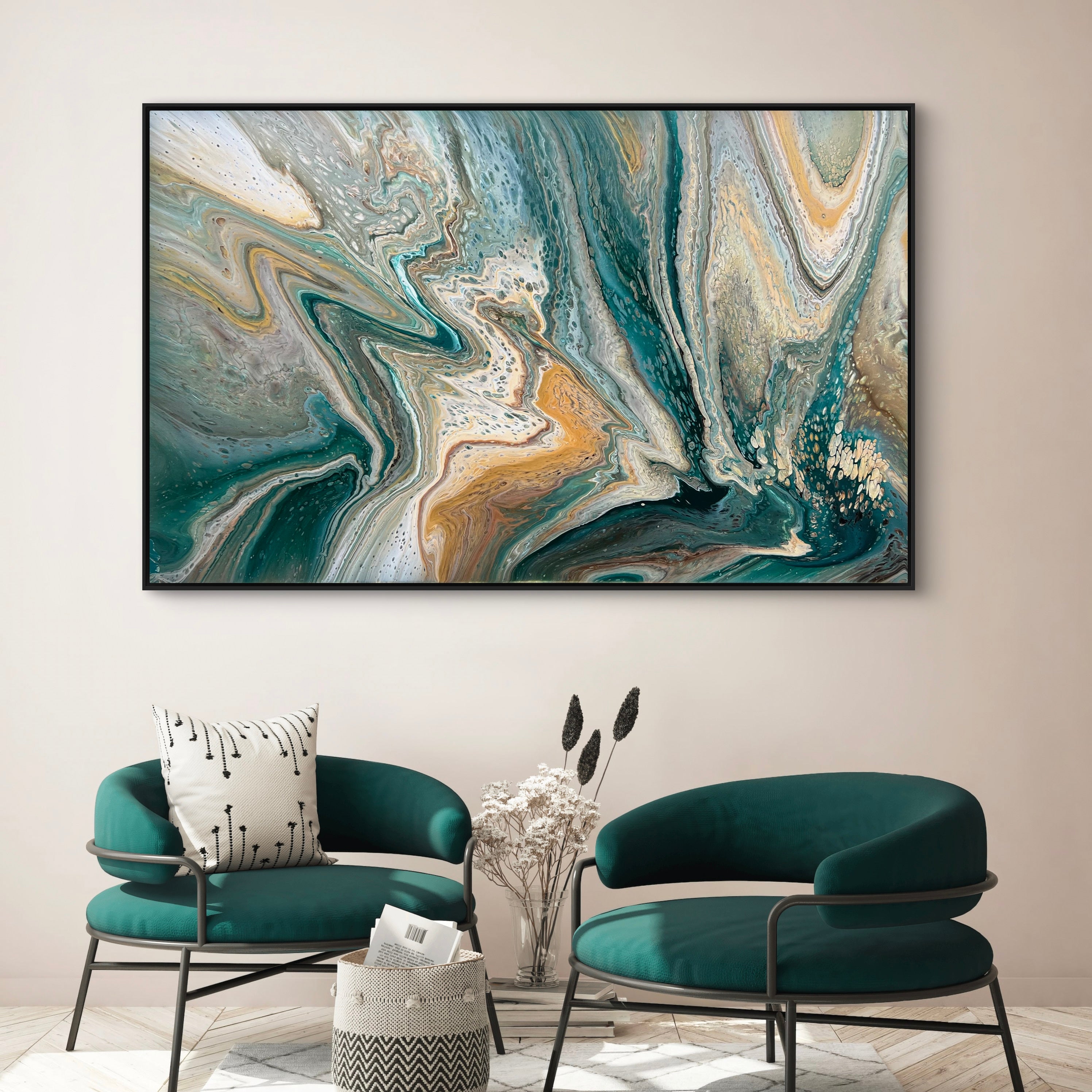 Coastal Jade 160cm x 100cm Abstract Art Painting (SOLD)