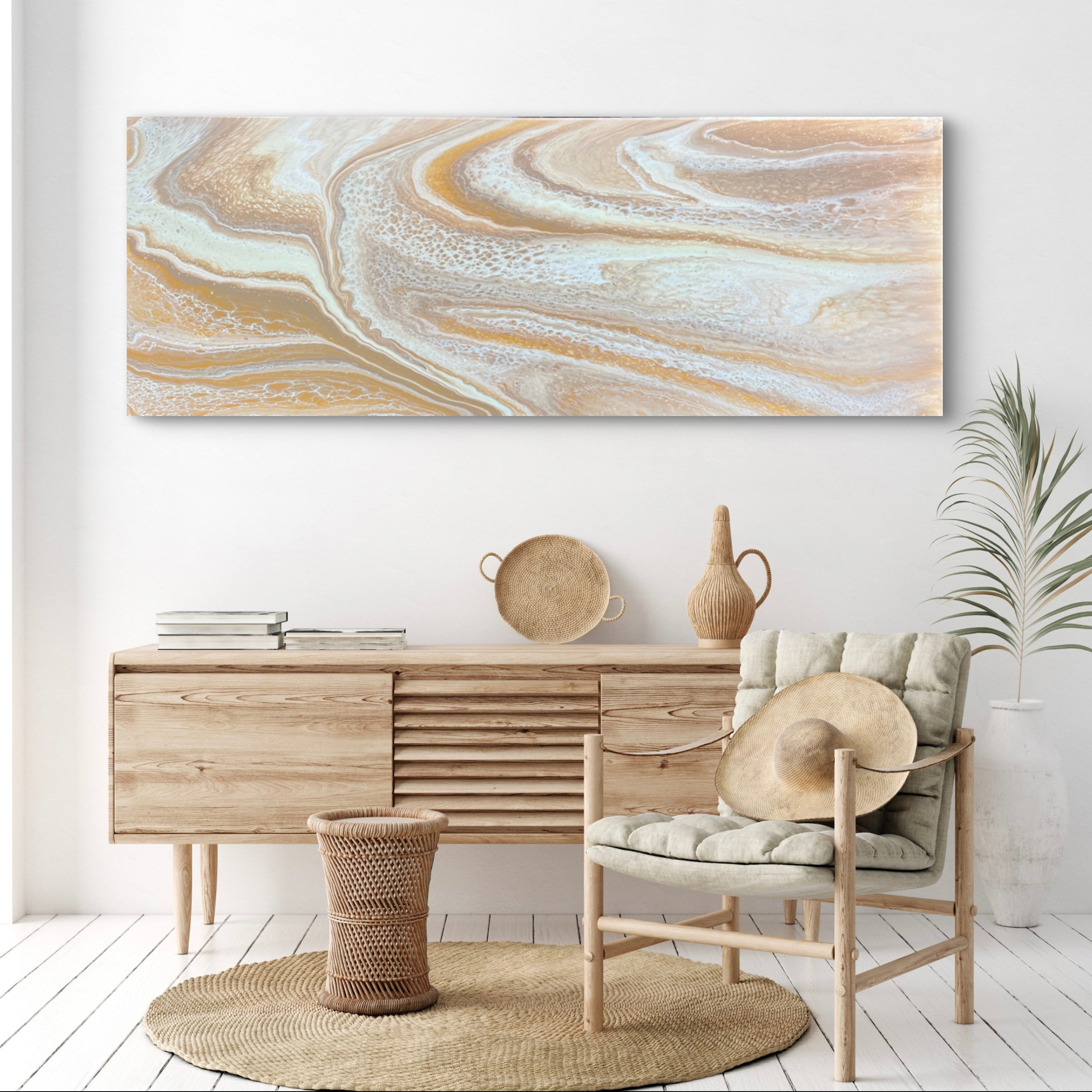 Dunes of Gold 160cm x 60cm Abstract Art Painting (SOLD)