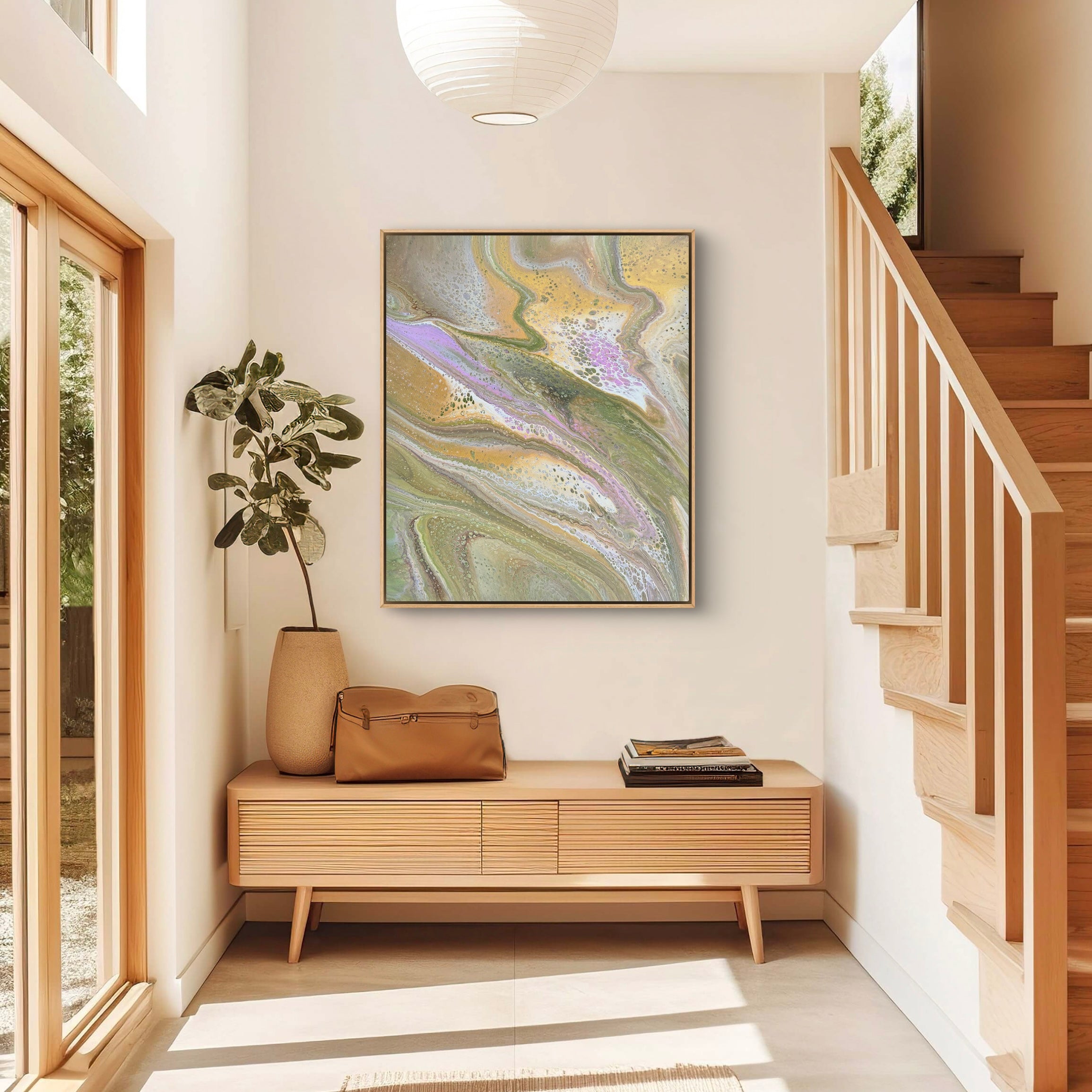 Olive Blush 120cm x 100cm Abstract Art Painting