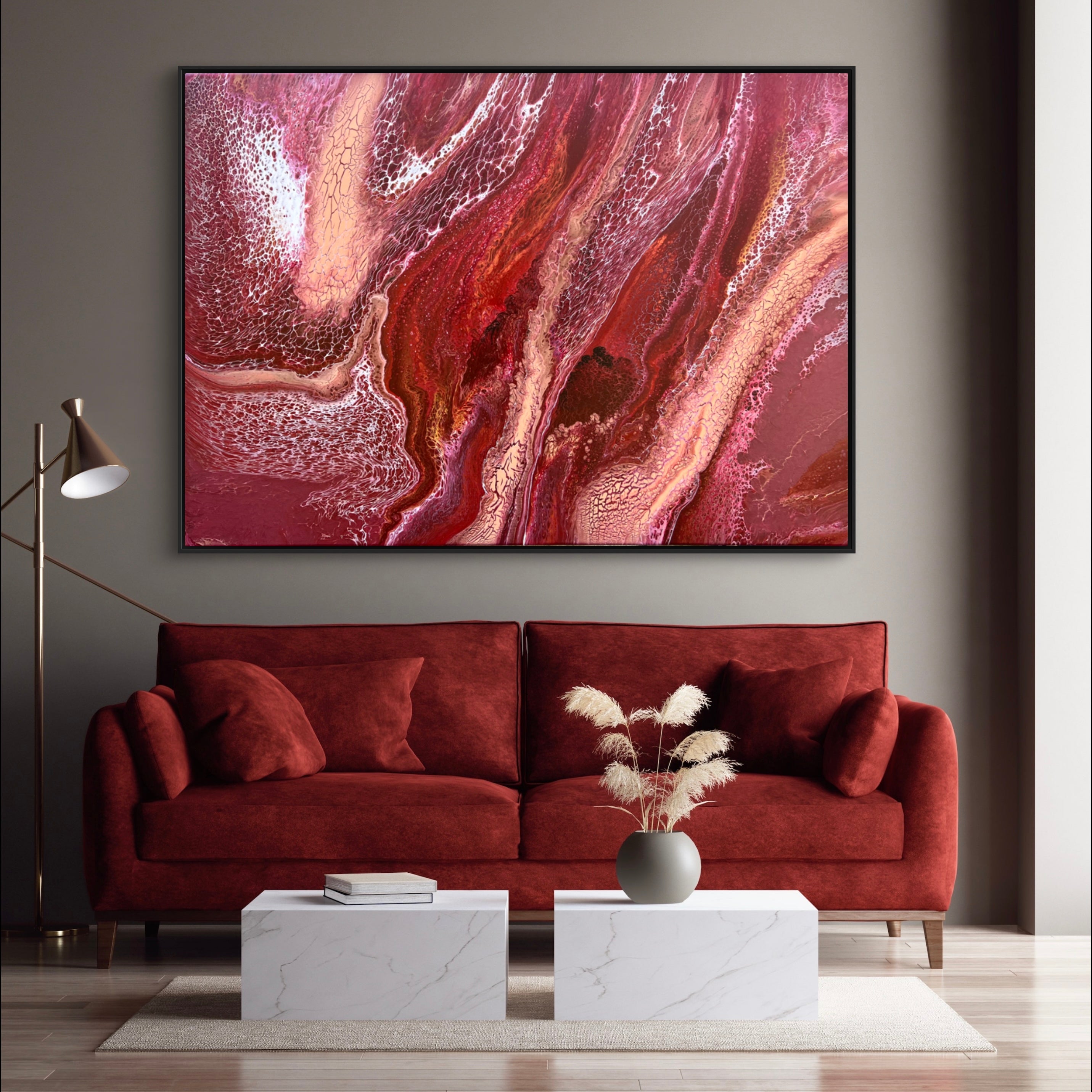 Cherry Scarlett 140cm x 100cm Abstract Art Painting