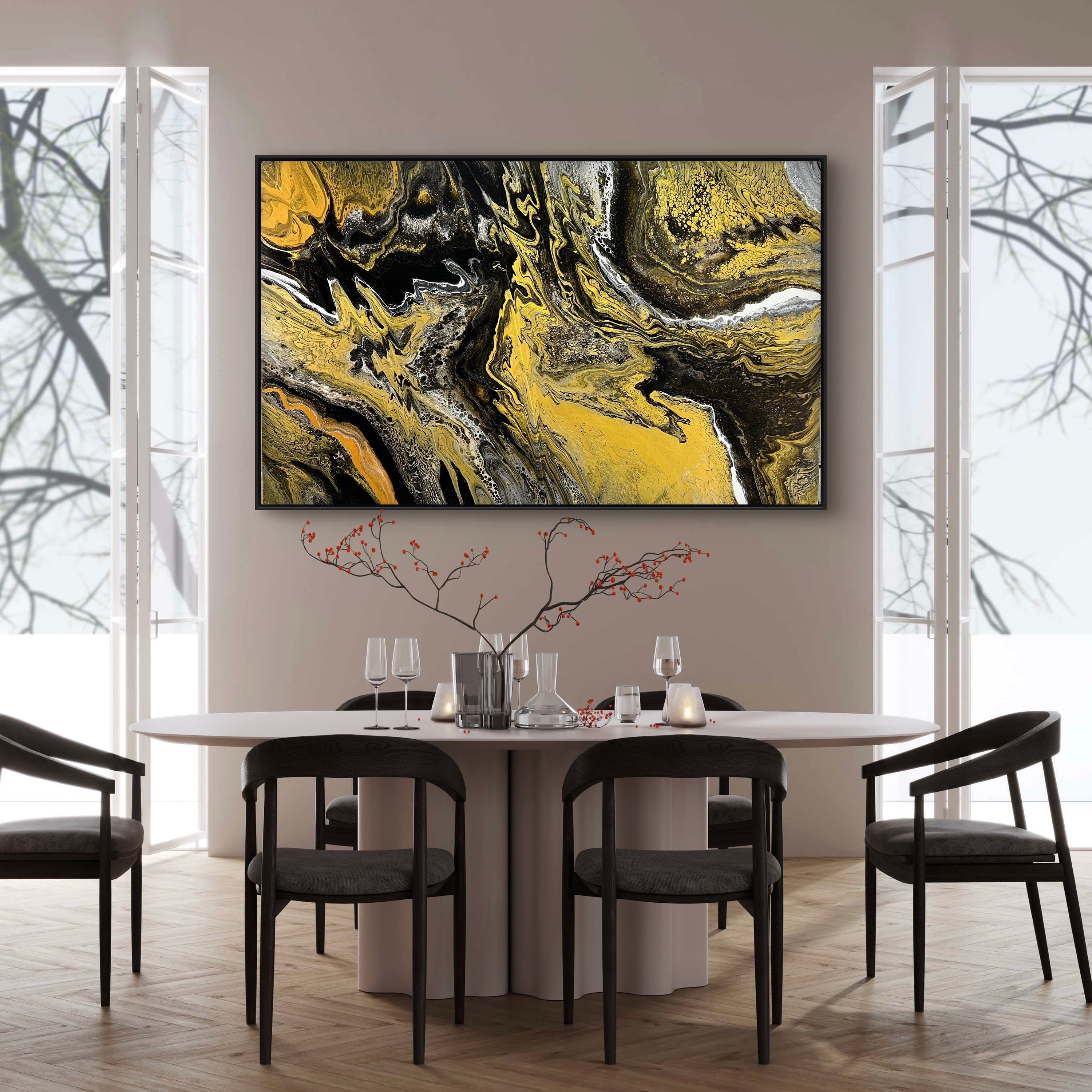 Golden Hour 160cm x 100cm Textured Abstract Art Painting