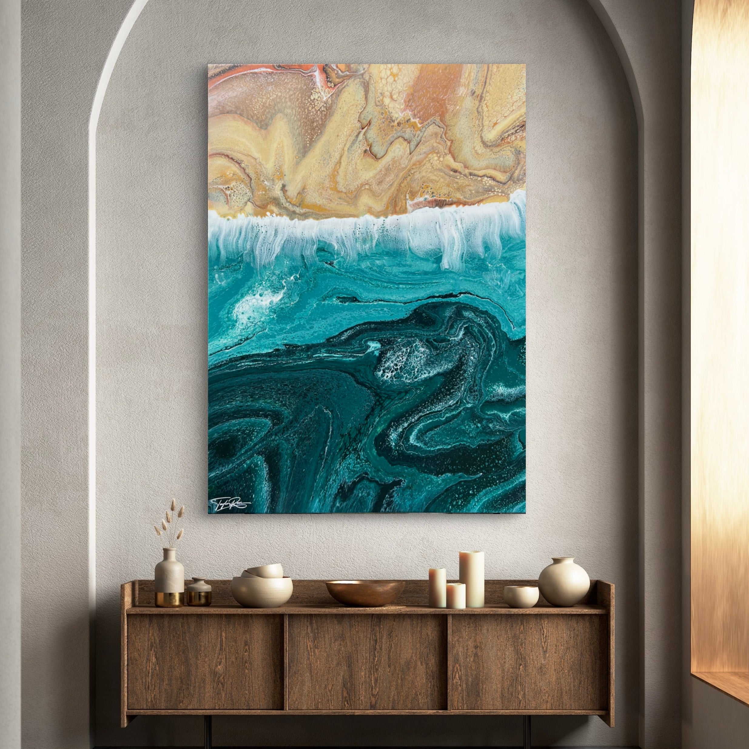 Coastal Trance 140cm x 100cm Beach Abstract Art Painting